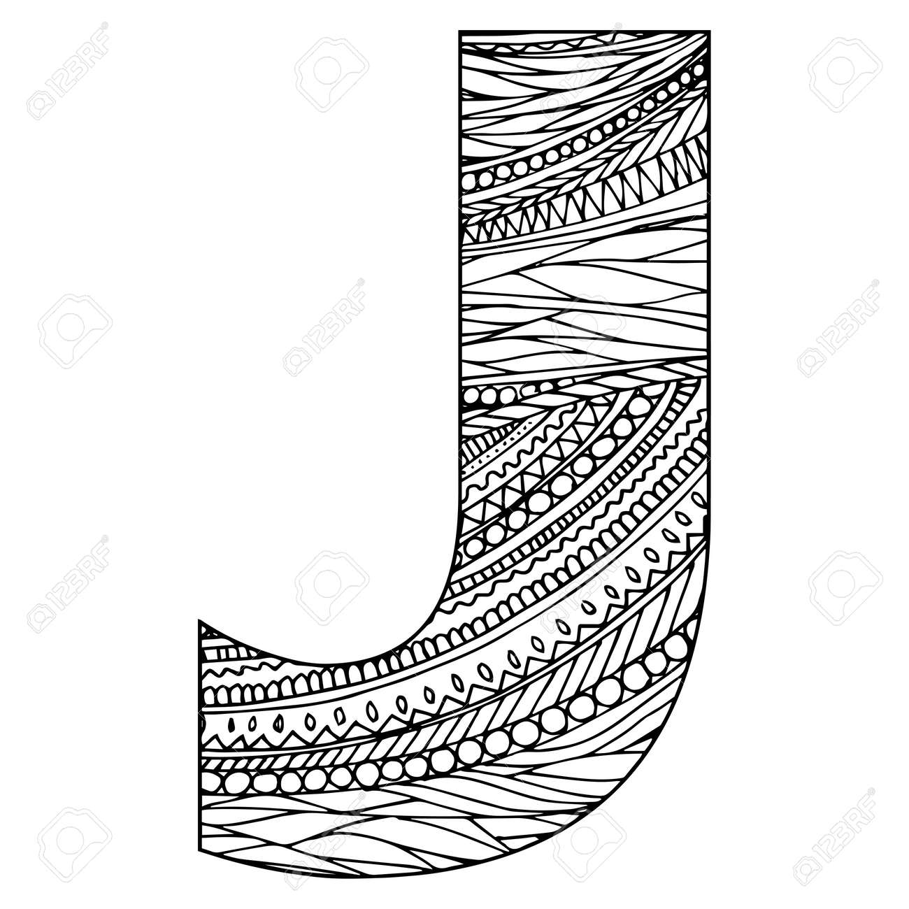 Letter J Coloring Pages - 15 FREE Pages | Printabulls, image size:1300x1300