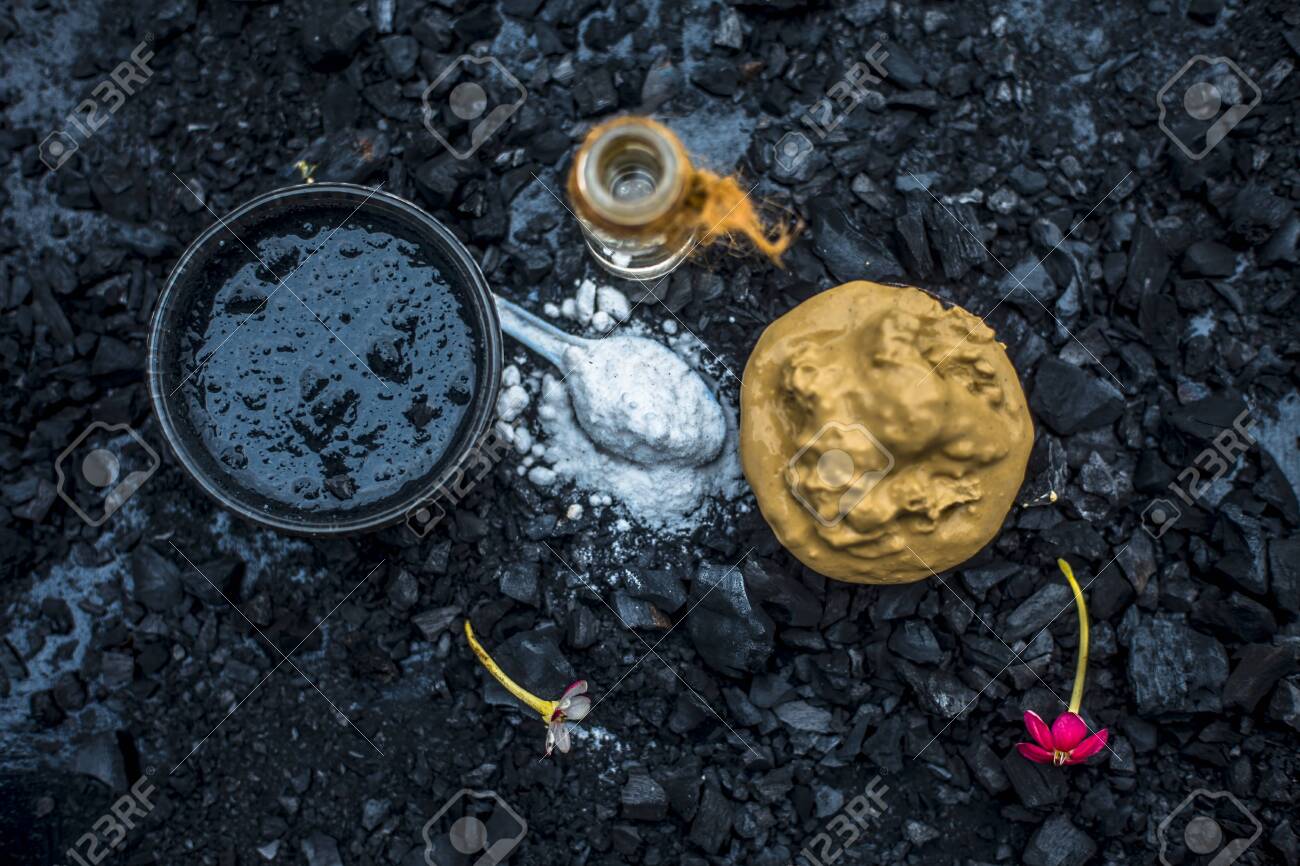 Download Activated Charcoal Face Mask Consisting Of Bentonite Clay Or Stock Photo Picture And Royalty Free Image Image 130625322 PSD Mockup Templates