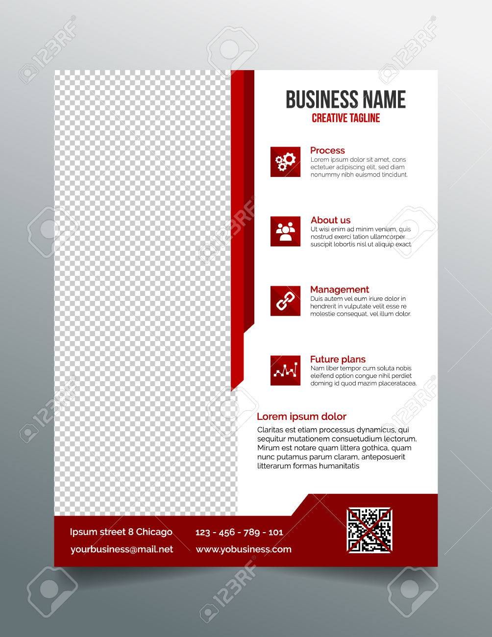 corporate business flyer template in modern sleek design royalty mini flyer template