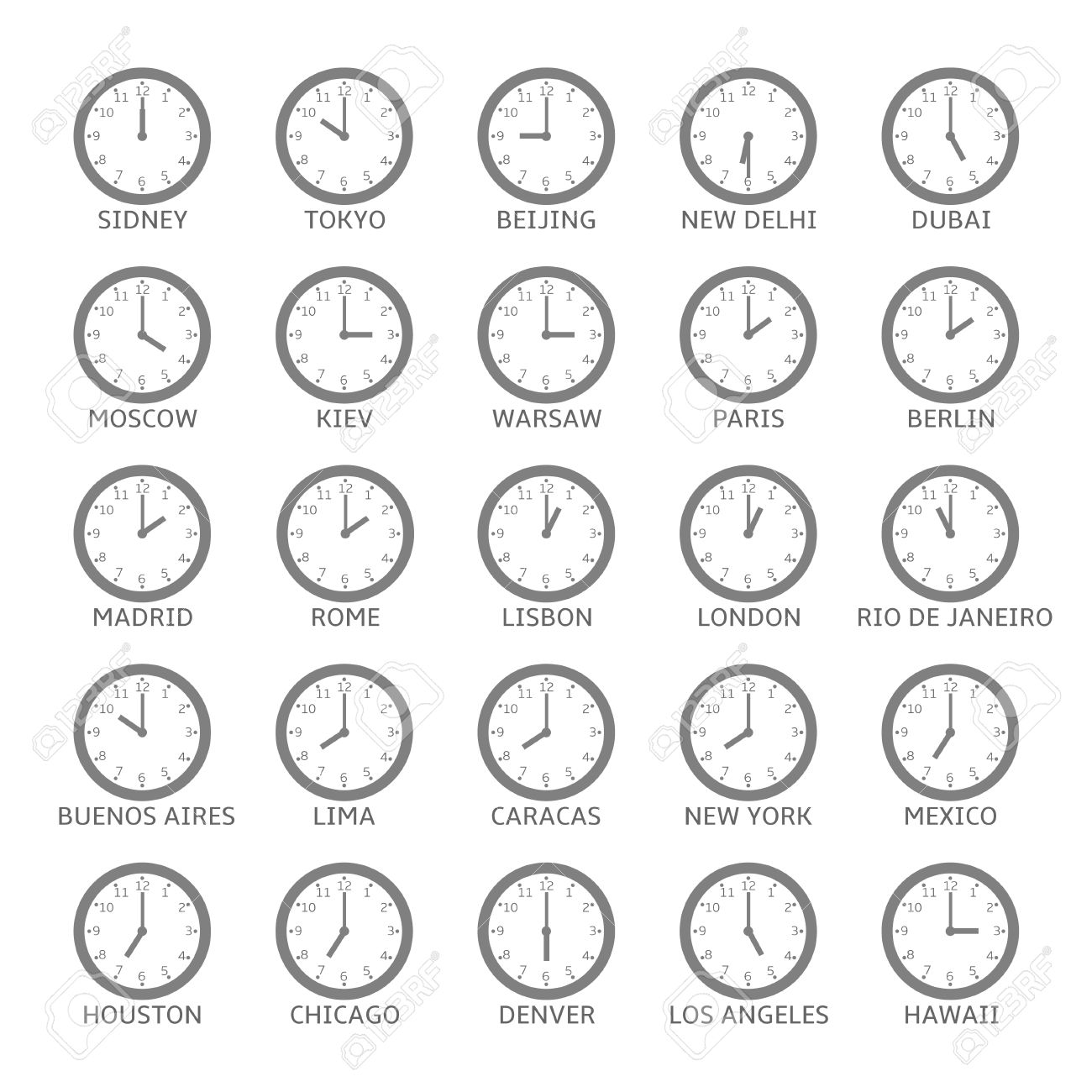 Mapa La Hora En El Mundo Reloj Mundial Reloj Colgante Pared Mapa