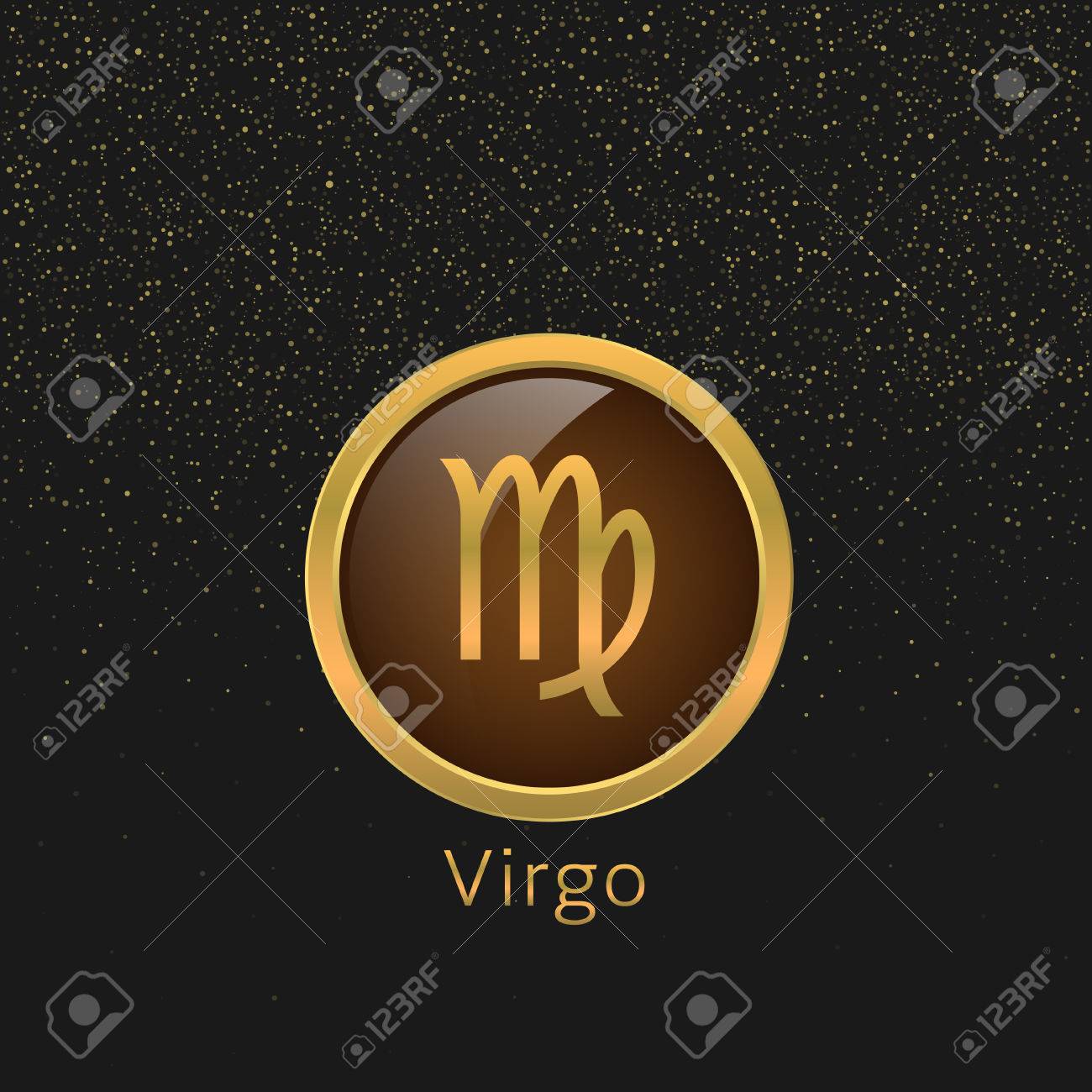 Signo Del Zodiaco Del Virgo Virgo Simbolo Abstracto Virgo Icono De Oro Signo Chica Simbolo Chica De Oro Icono De Chica Muestra Mujer Logotipo De Oro De La Mujer Ilustraciones Vectoriales Clip
