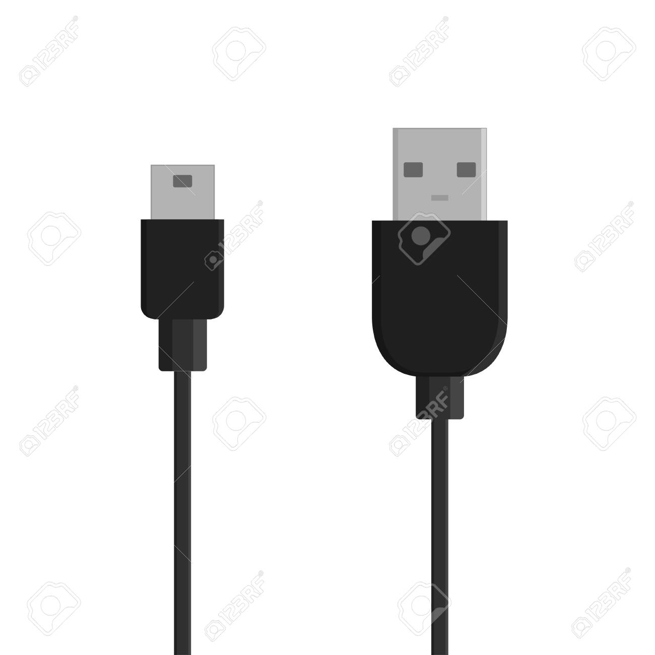 Micro Usb Cables Royalty Free Cliparts Vectors And Stock