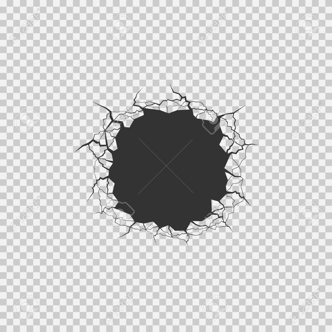 亀裂と穴 のイラスト素材 ベクタ Image 6249