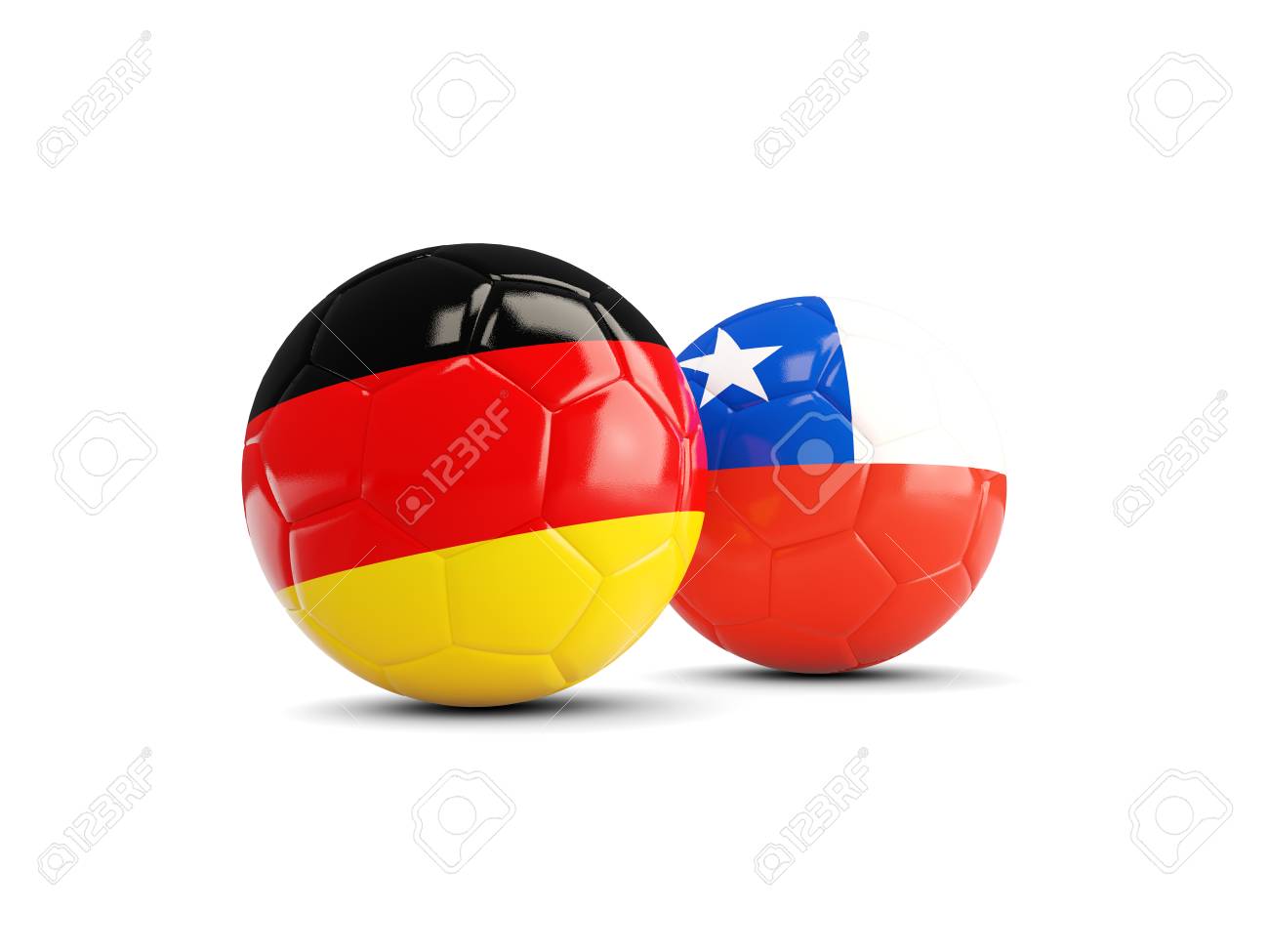 Dos Balones Con Banderas De Alemania Y Chile Aislados En Blanco Ilustracion 3d Fotos Retratos Imagenes Y Fotografia De Archivo Libres De Derecho Image 80577294
