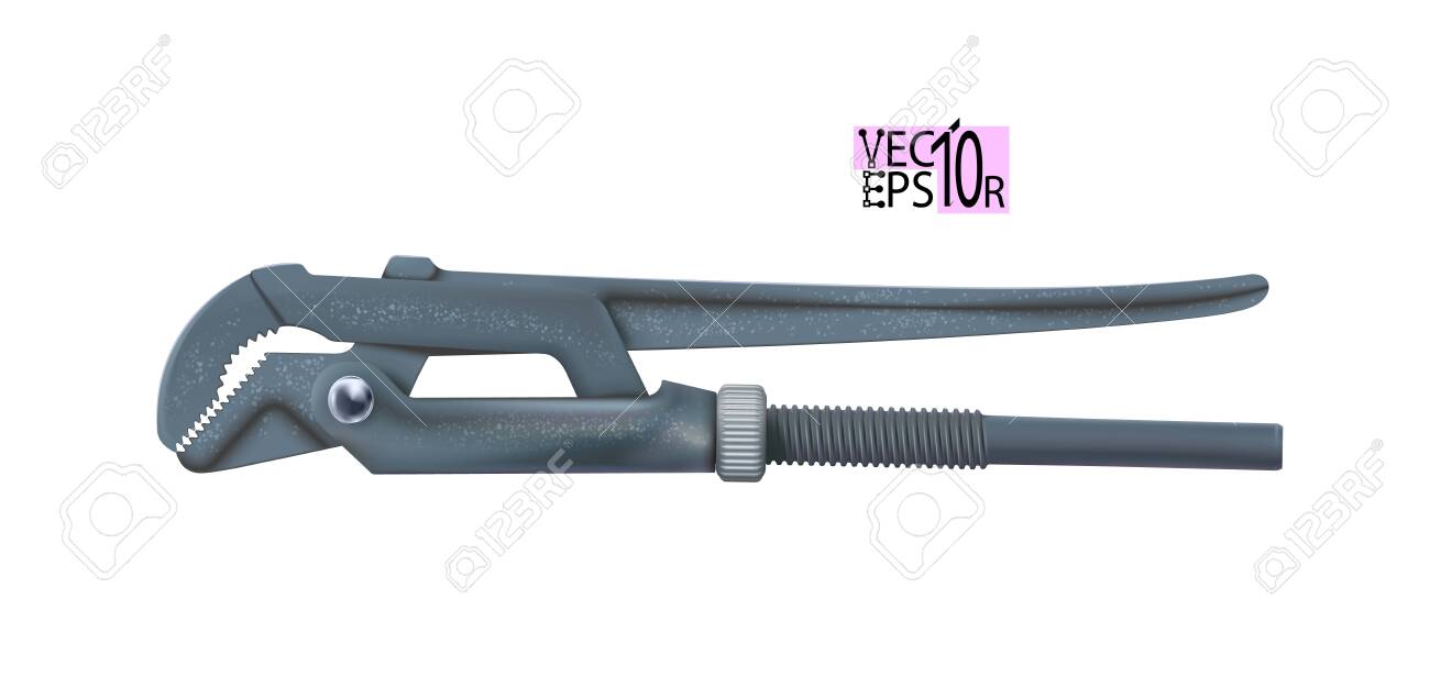 Adjustable Plumbing And Pipe Wrenches Stock Illustration