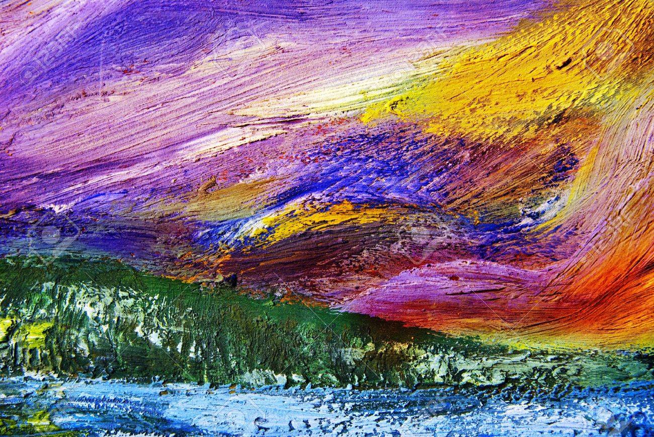 油絵のテクスチャです。抽象的な背景。の写真素材・画像素材 Image