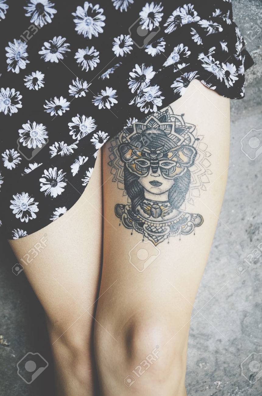 attractive female leg with tattoo stock photo picture and royalty attractive female leg with tattoo stock photo picture and royalty