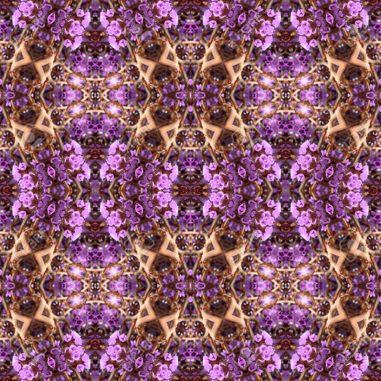 Abstract flowers seamless pattern background. Kaleidoscope from flowers. Hydraulic tile design. - 104075079 Abstract flowers seamless pattern background. Kaleidoscope from flowers. Hydraulic tile design. - 104075079