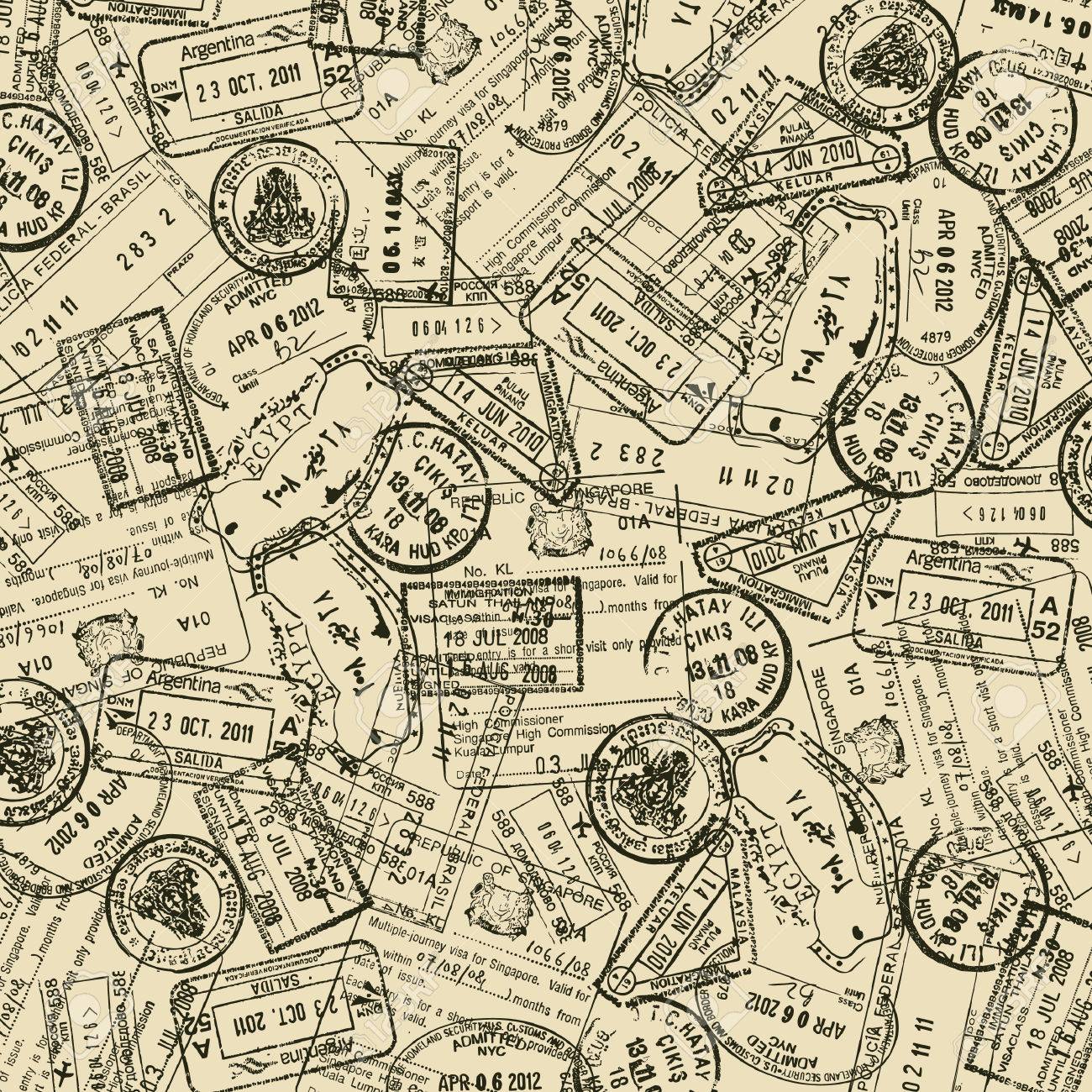 background with travel stamps royalty free cliparts vectors and
