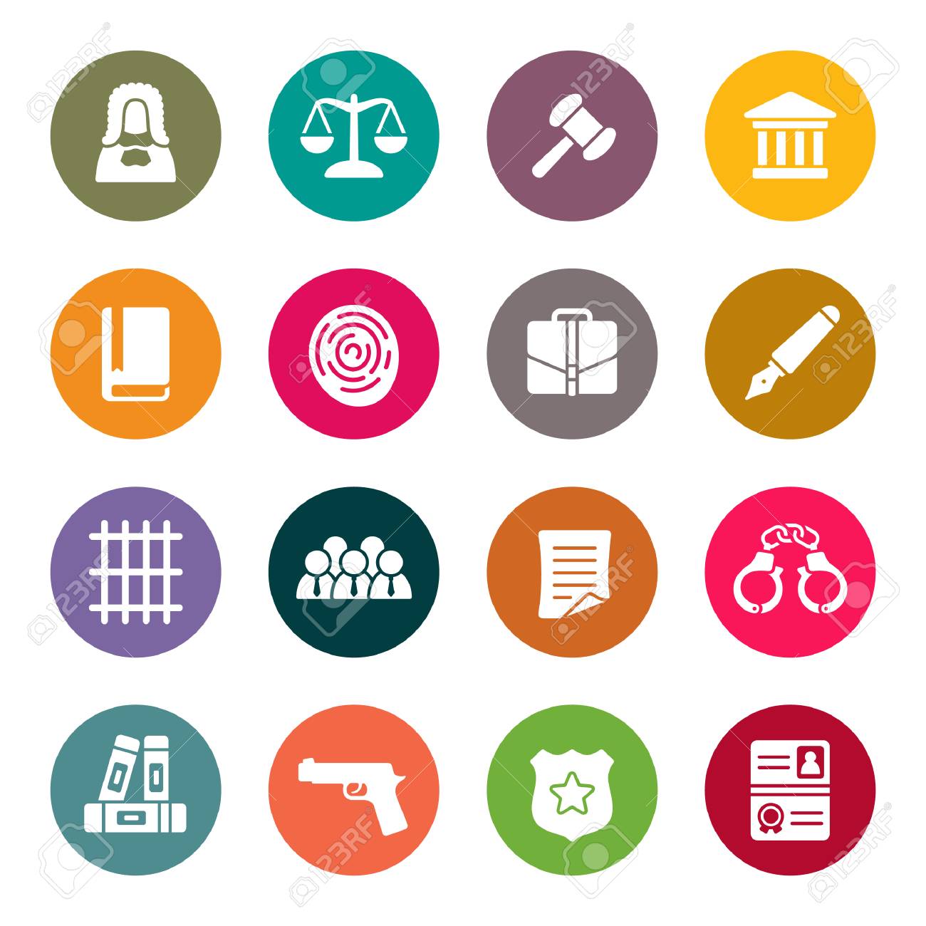 Droit Icone Ensemble Clip Art Libres De Droits Vecteurs Et Illustration Image 40242312