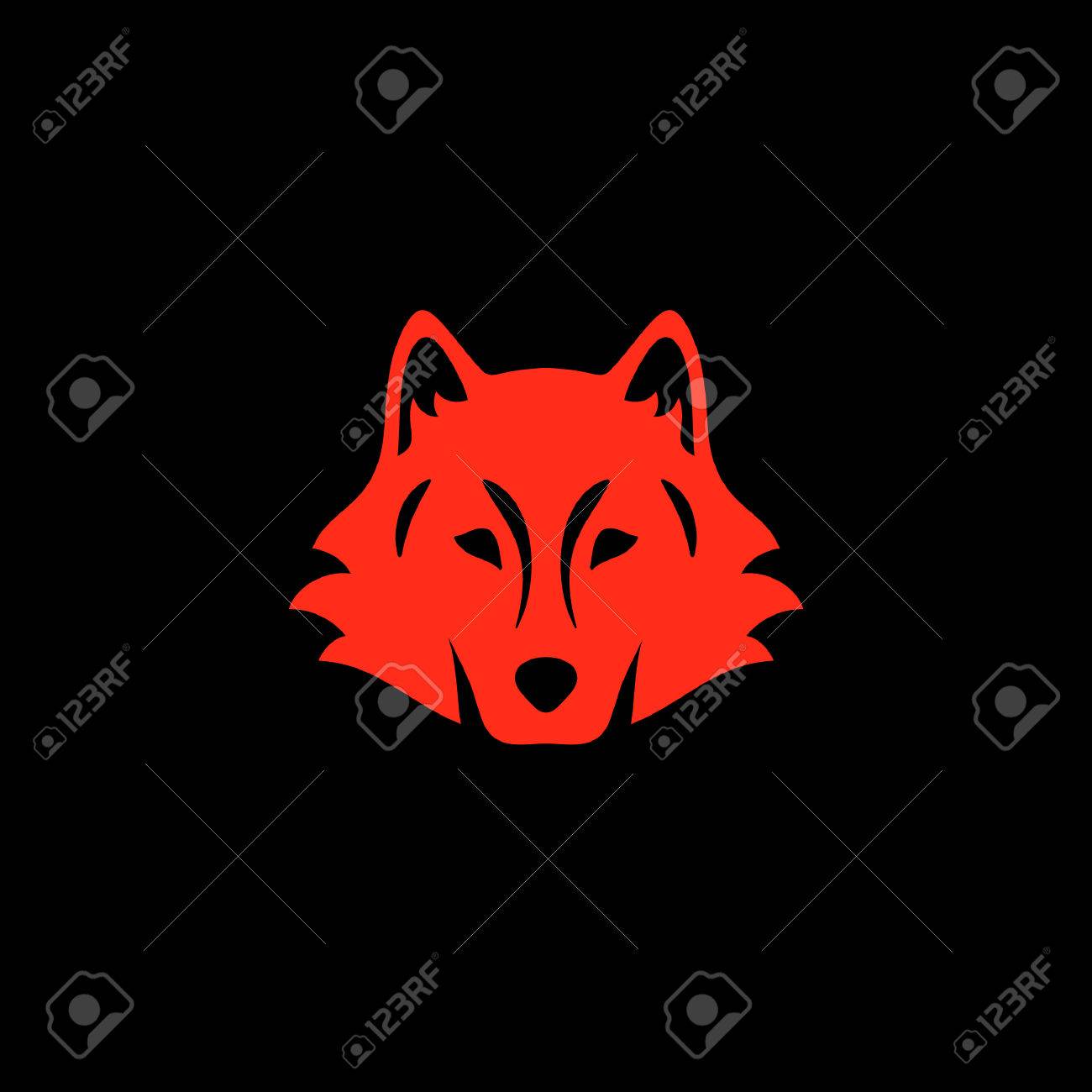 レッドウルフのイラスト素材 ベクタ Image