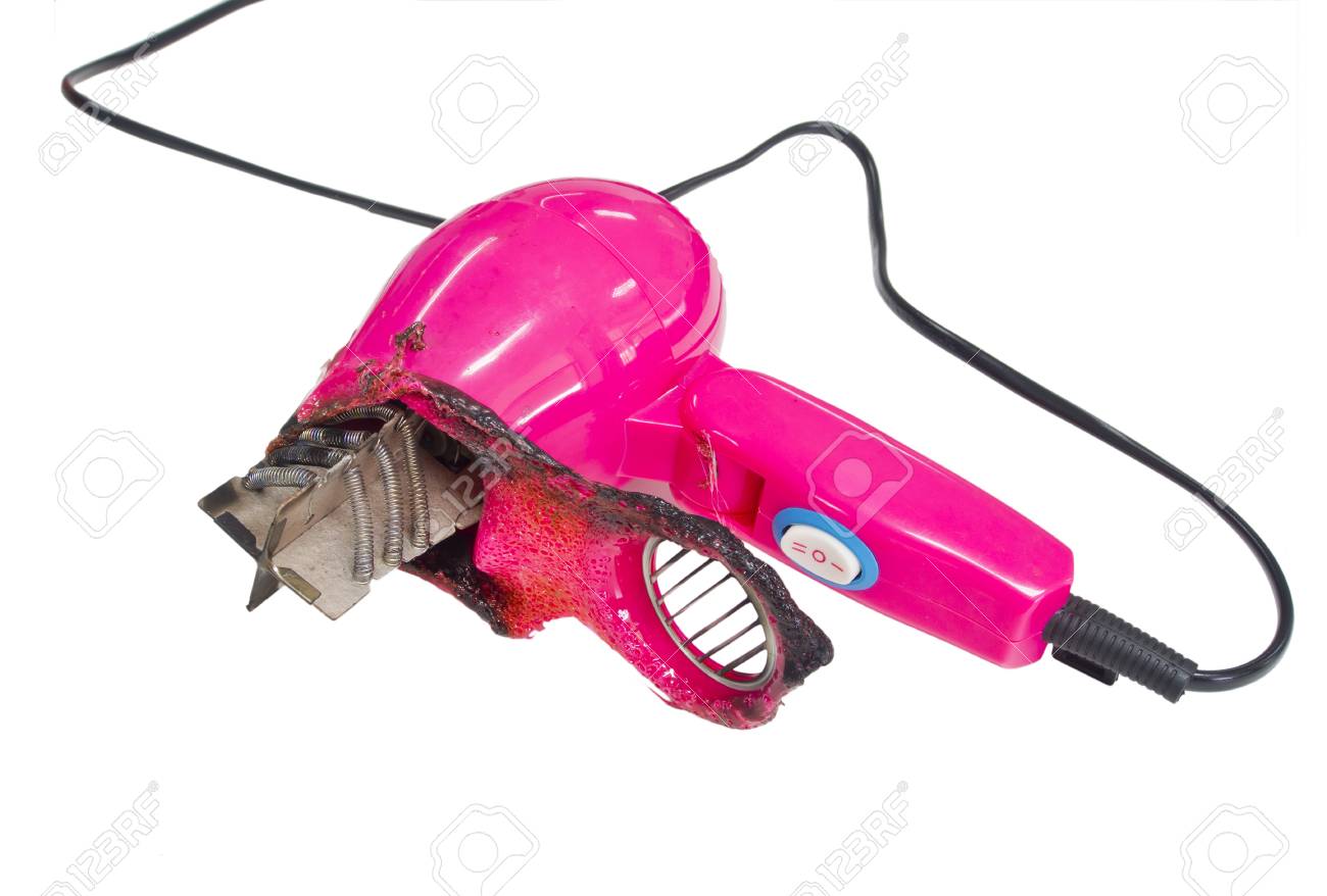 Electrical Hair Dryer Damaged By Over Load Use Stock Photo Picture And Royalty Free Image Image 23149178