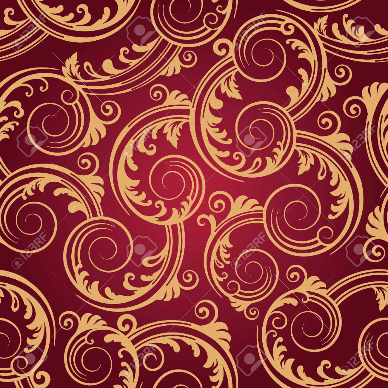 シームレスなレッド ゴールド壁紙まんじ のイラスト素材 ベクタ Image