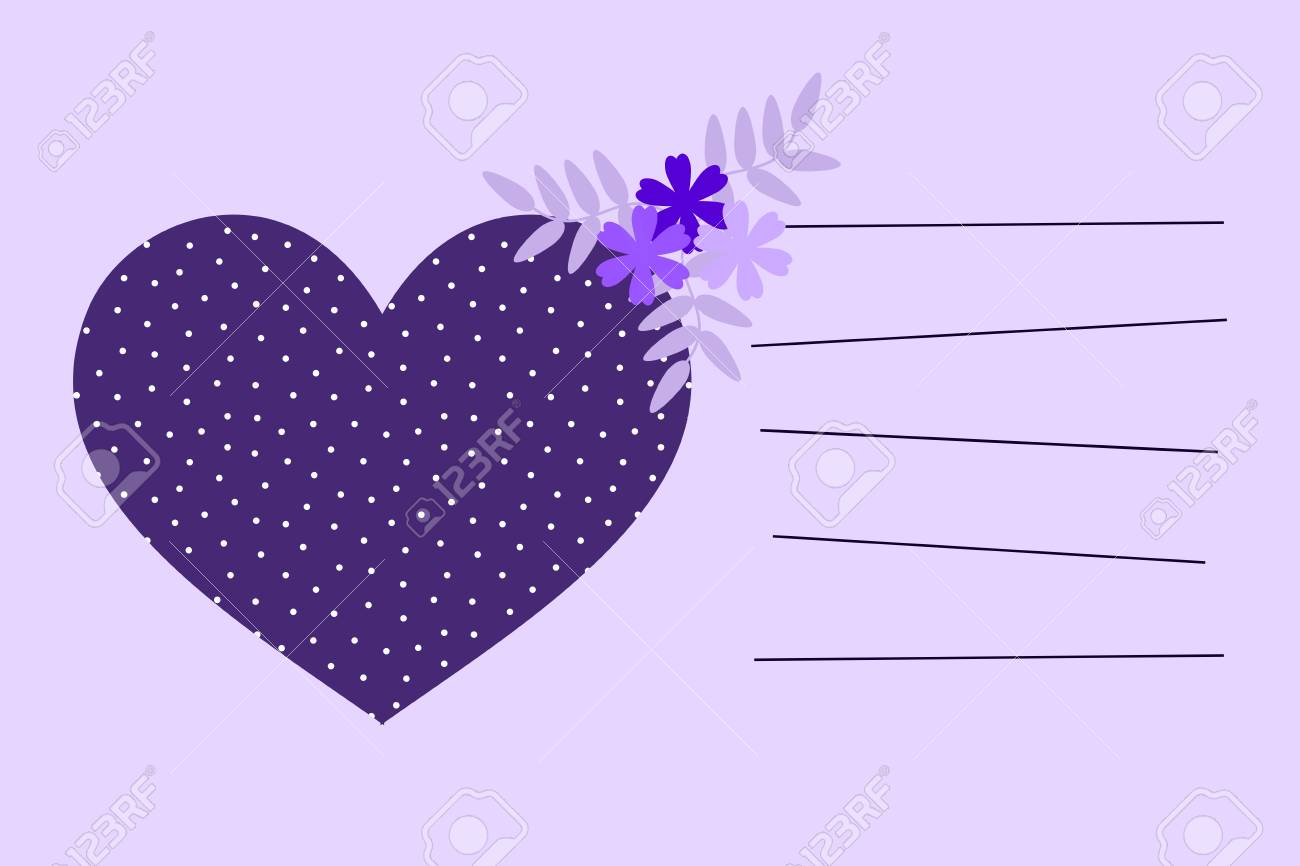 バレンタインメッセージカードベクターのための素敵な心と花 のイラスト素材 ベクタ Image バレンタインメッセージカードベクターのための素敵な心と花 のイラスト素材 ベクタ Image
