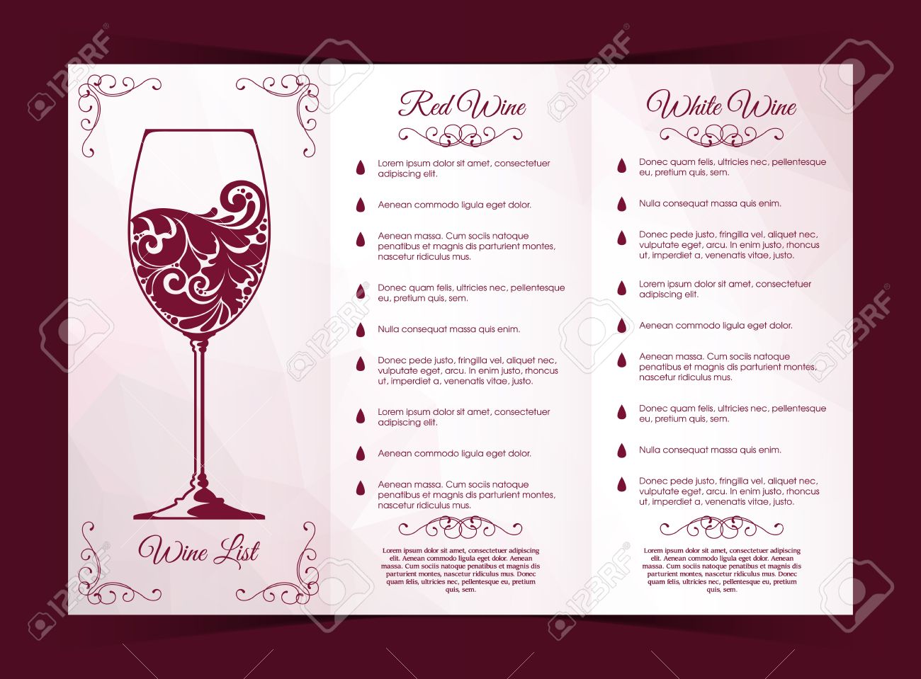 vector templates for wine list menu packaging label banner wine list