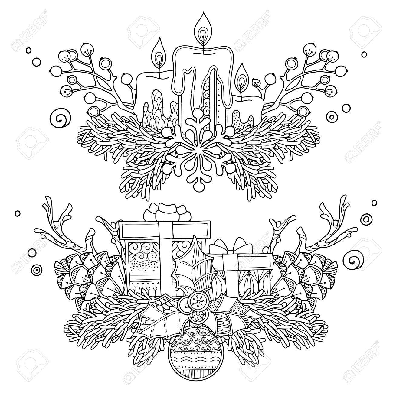 クリスマス落書きスタイルで集合します のイラスト素材 ベクタ Image 68355531