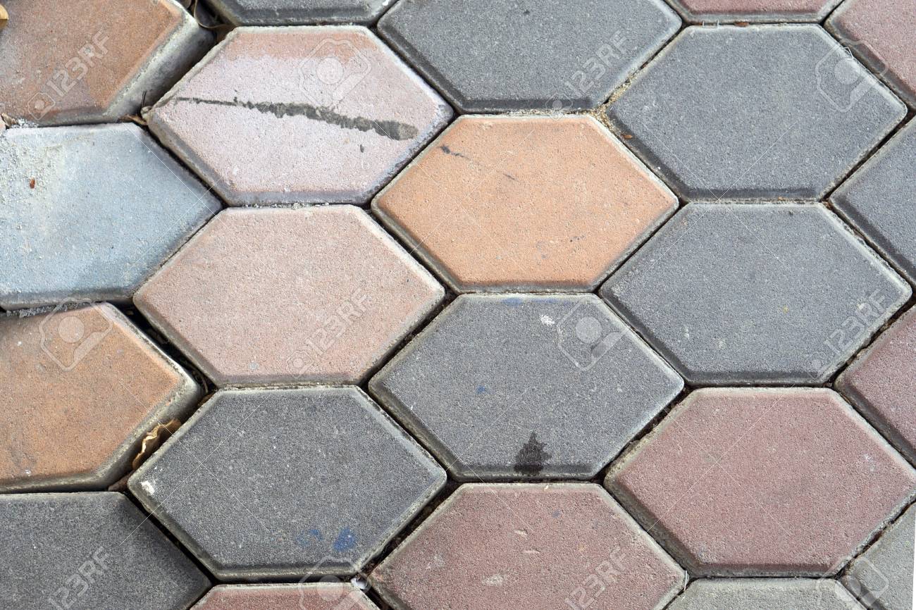Cement Floor Blocks For Pattern And Background Multi Color
