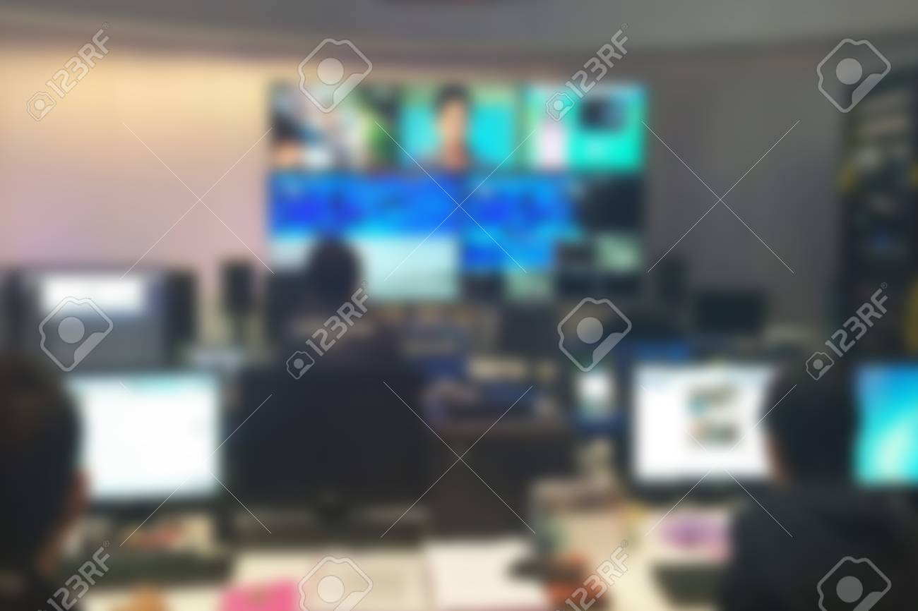 blur image video switch of television broadcast working with video video boardcast