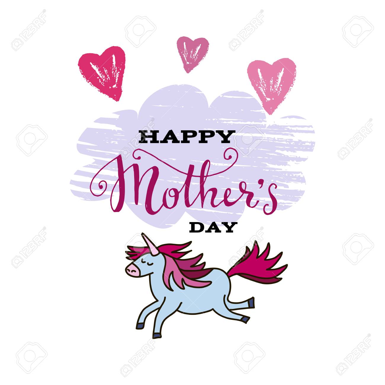 happy mother s day template poster greeting card with flowers
