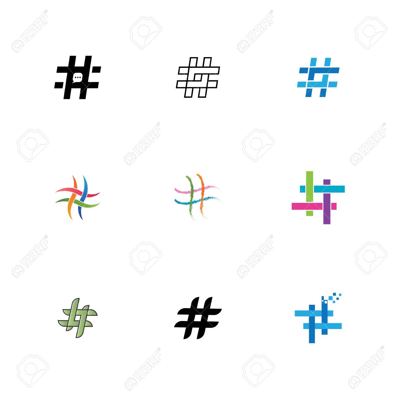 hashtag-symbol-cross-plus-logo-icon-creative-design-template-elements-royalty-free-svg-cliparts-vectors-and-stock-illustration-image-152852917