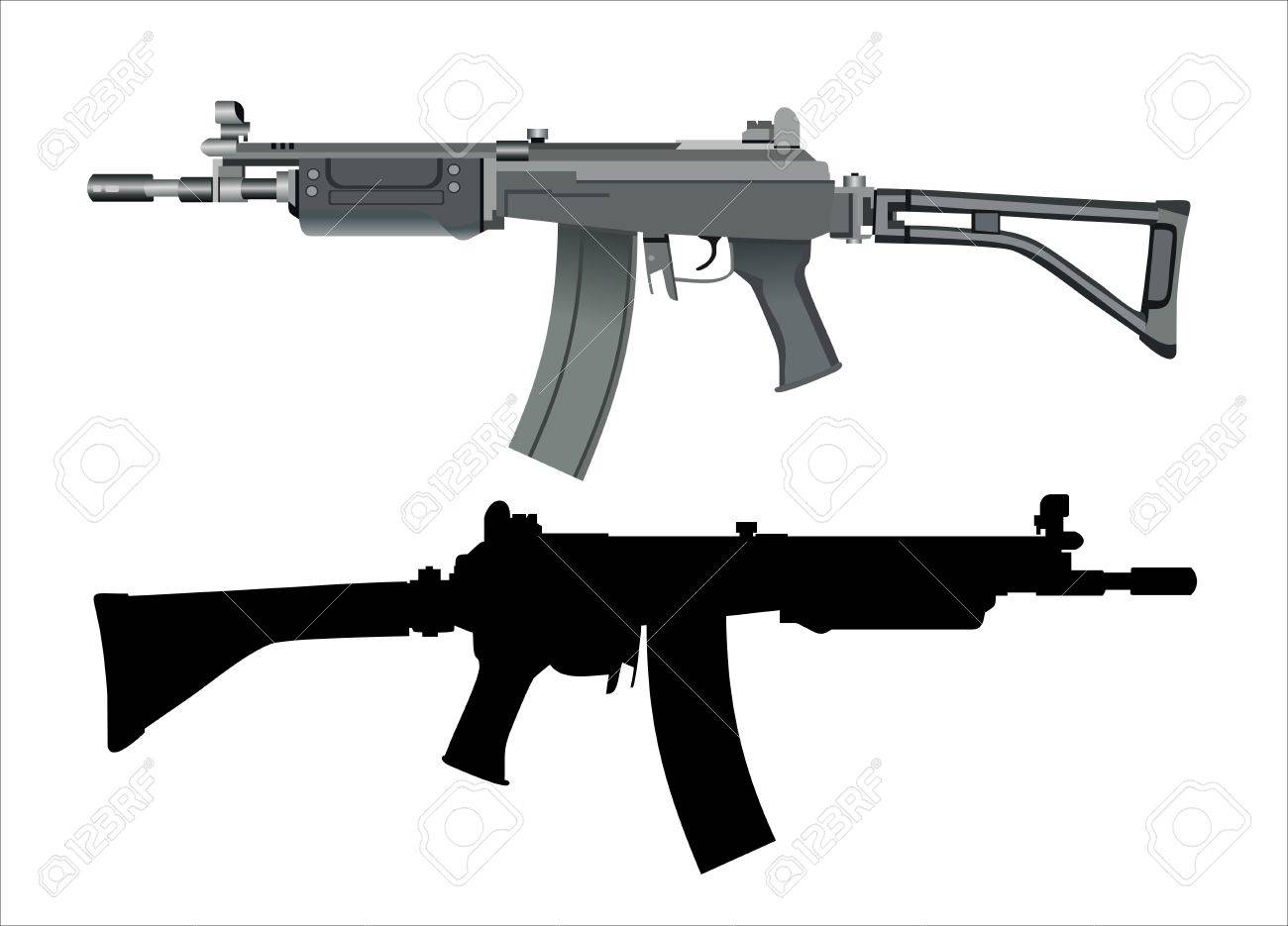 machine gun isolated on the white background - 16084694 machine gun isolated on the white background - 16084694