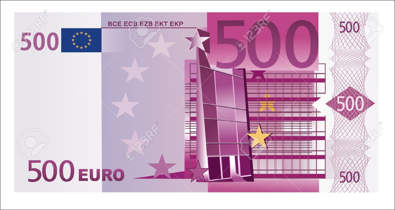 Gloed Aarzelen Rodeo Isolated 500 Euro Banknote Royalty Free SVG, Cliparts, Vectors, And Stock  Illustration. Image 19394513.