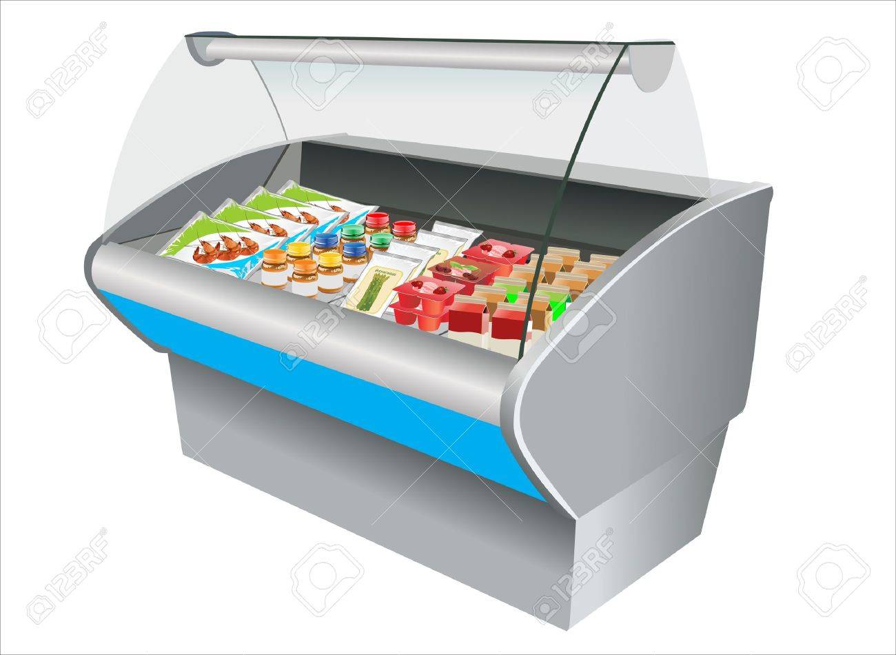 Fresh refrigerated in refrigerator in a shop - 19394593 Fresh refrigerated in refrigerator in a shop - 19394593