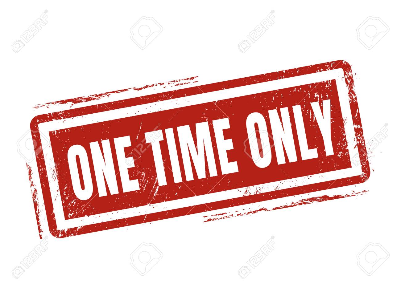 Stamp One Time Only In Red Over White Background Royalty Free Cliparts Vectors And Stock Illustration Image 39928661