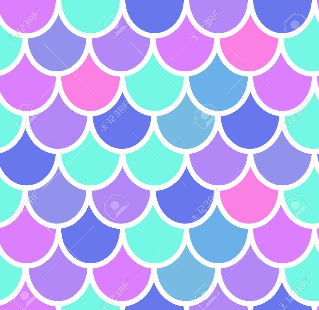 Colorful Mermaid Tail Seamless Pattern. Mermaid Card Decor Element. Fish  Scales Magic Background. Print Design For Textile, Posters, Greeting Cards,  Cases. Royalty Free SVG, Cliparts, Vectors, and Stock Illustration. Image  101187625., image size:1300x1261
