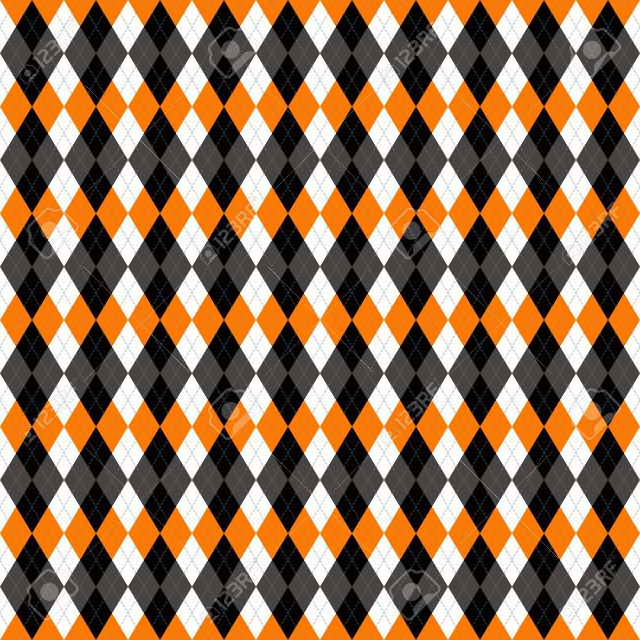 Halloween Argyle Plaid Scottish Pattern In Orange Black Gray Royalty Free Cliparts Vectors And Stock Illustration Image 110010471