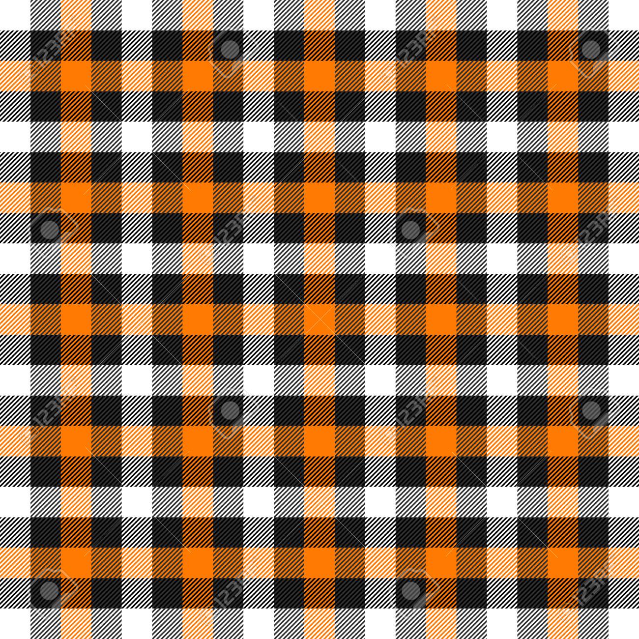 Halloween Tartan Plaid Scottish Pattern In Orange Black White Royalty Free Cliparts Vectors And Stock Illustration Image 110010478