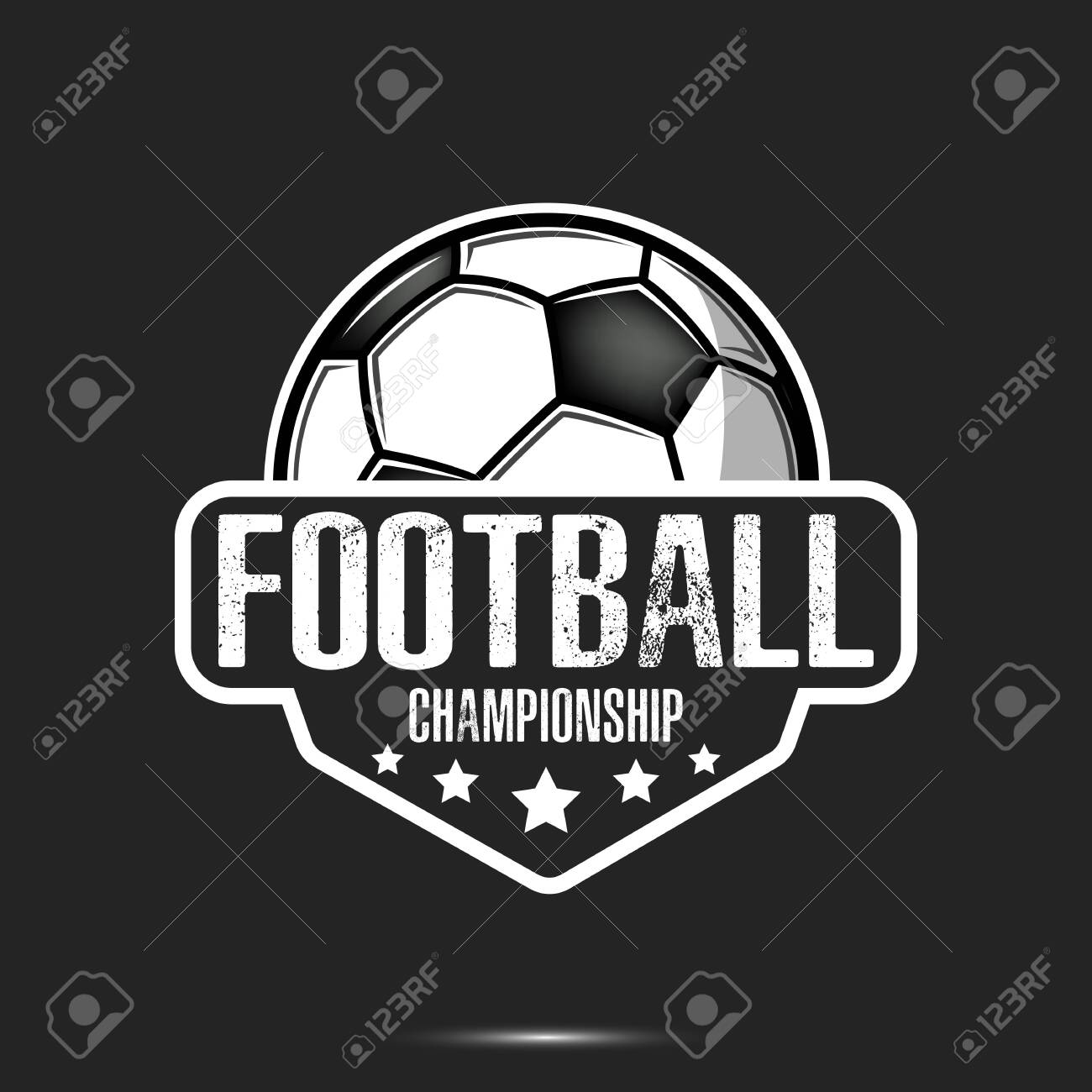 Football championship logo Royalty Free Vector Image