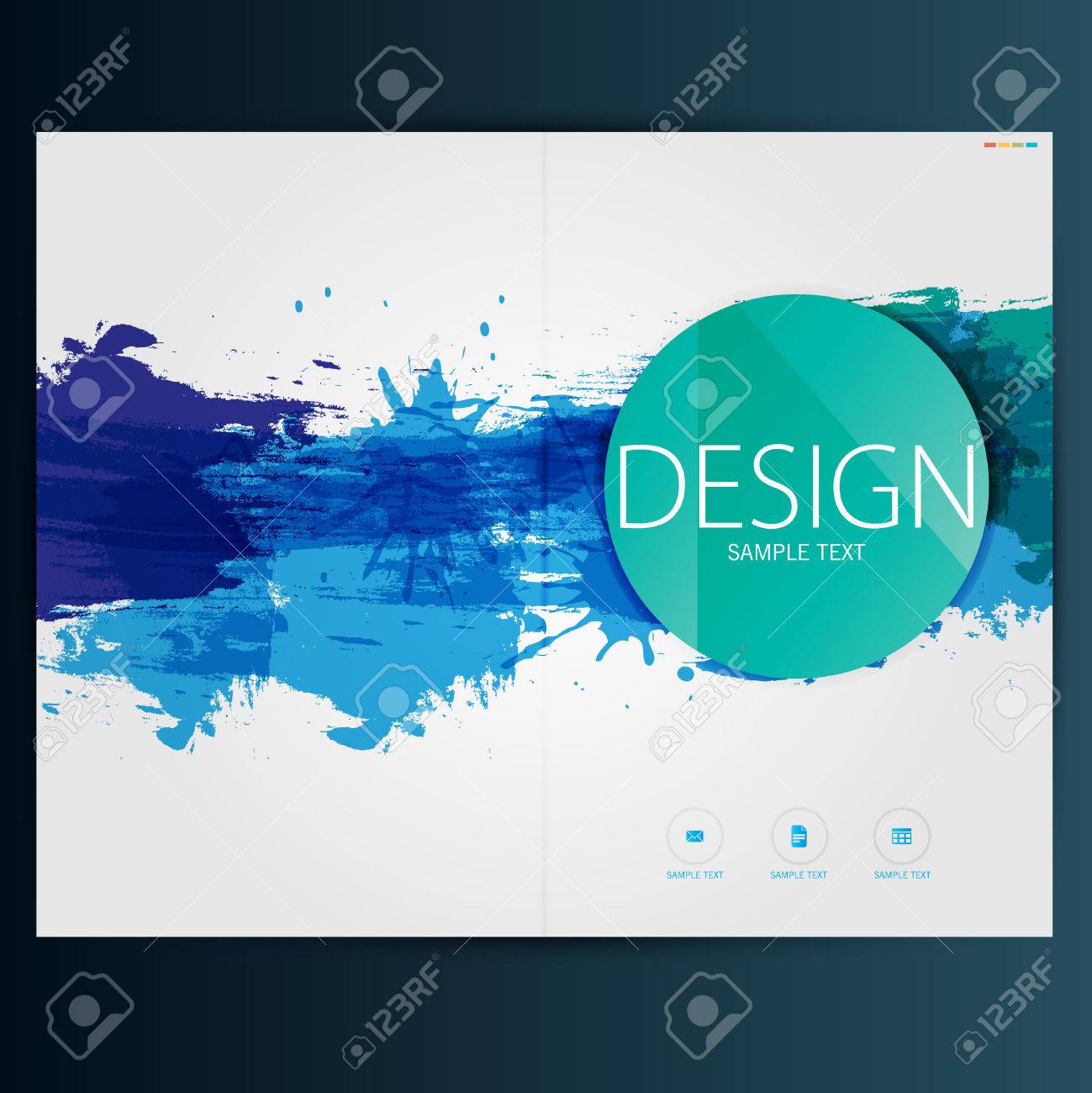 Modern Vector abstract brochure, report or flyer design template - 38308101 Modern Vector abstract brochure, report or flyer design template - 38308101