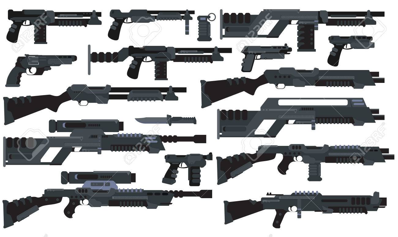 サイエンス フィクションの未来的な兵器 のイラスト素材 ベクタ Image 5073