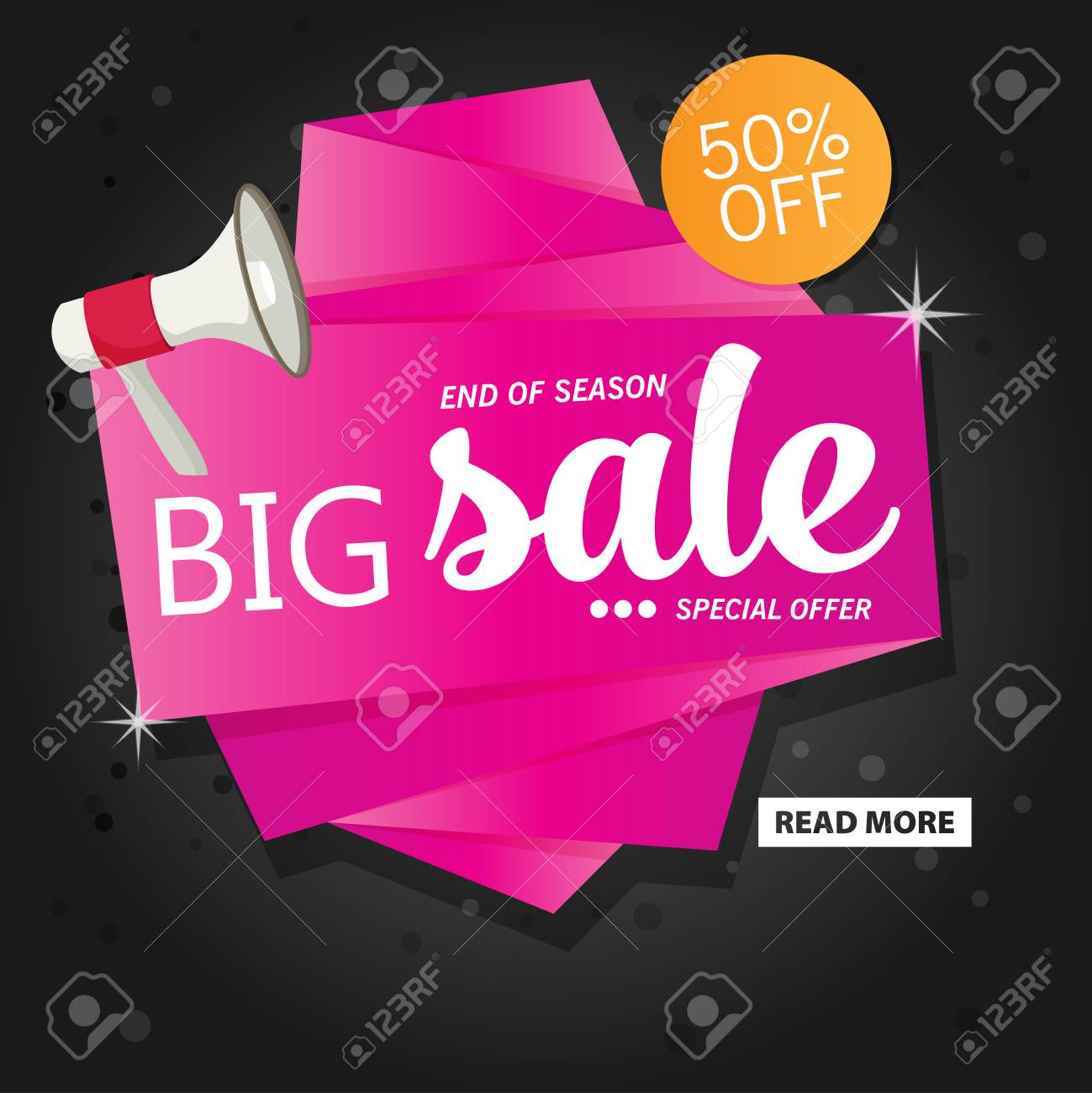 vector flat sale banner template design royalty free cliparts
