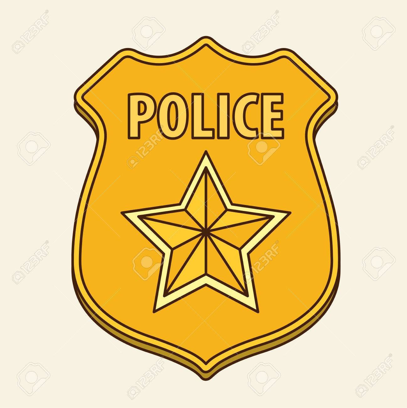 vector police badge icon