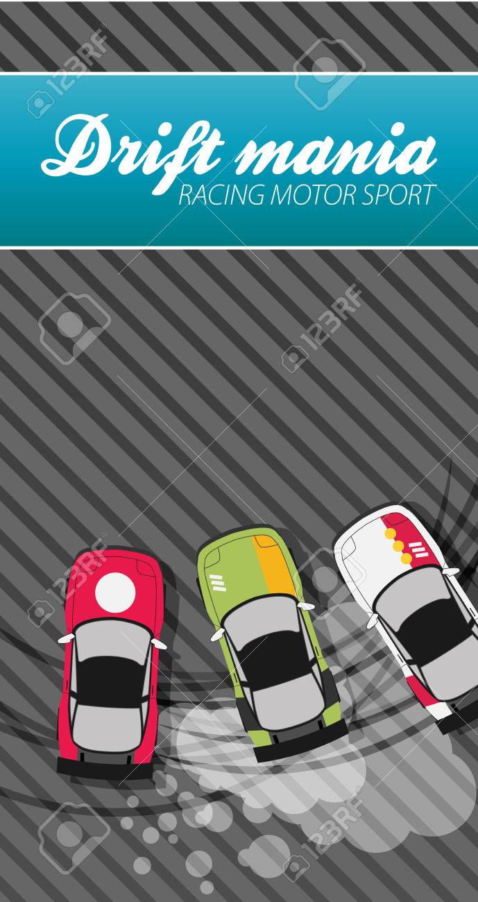 ドリフト車の上から見るのイラスト素材 ベクタ Image ドリフト車の上から見るのイラスト素材 ベクタ Image