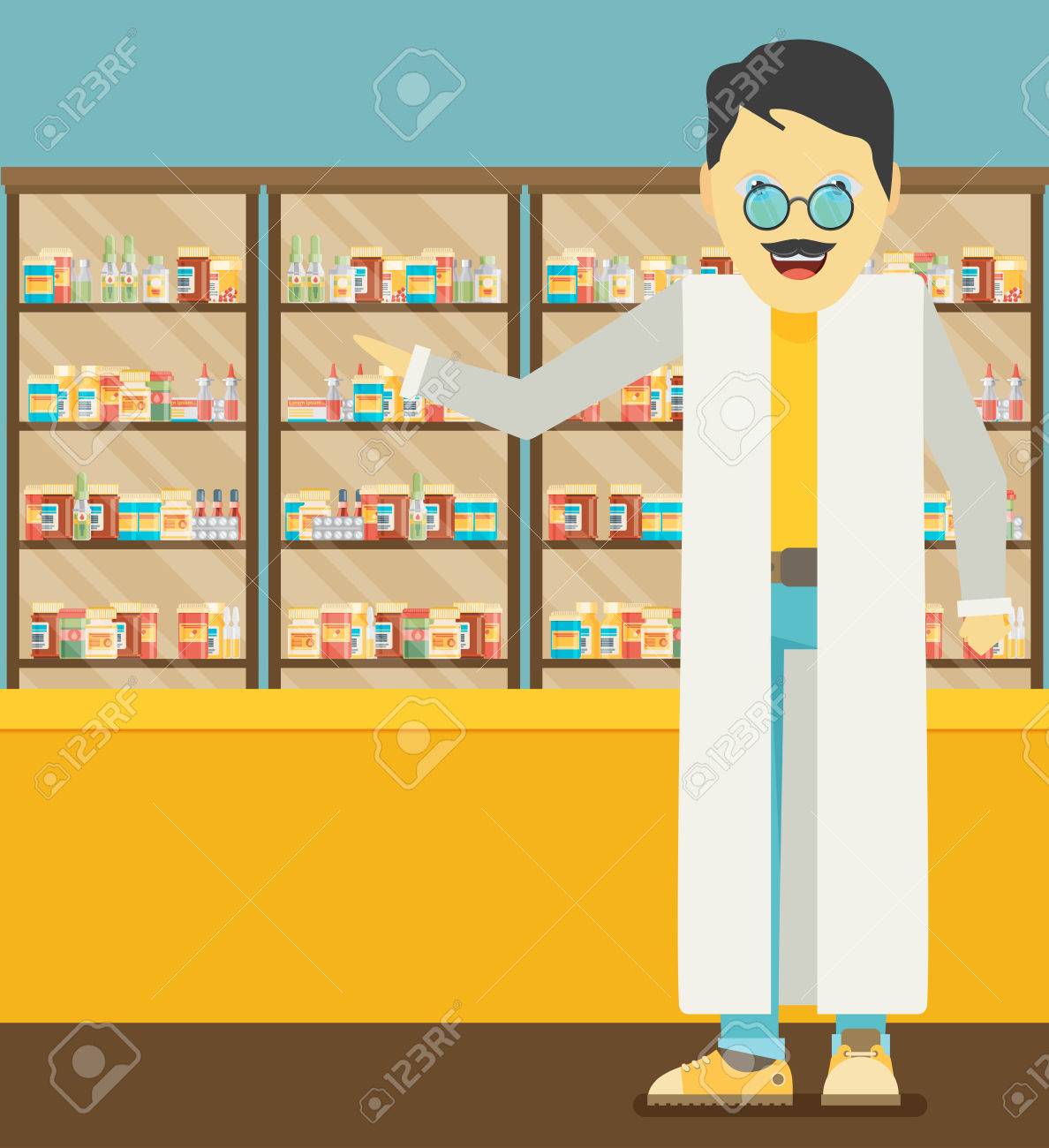 Una plano farmacia de