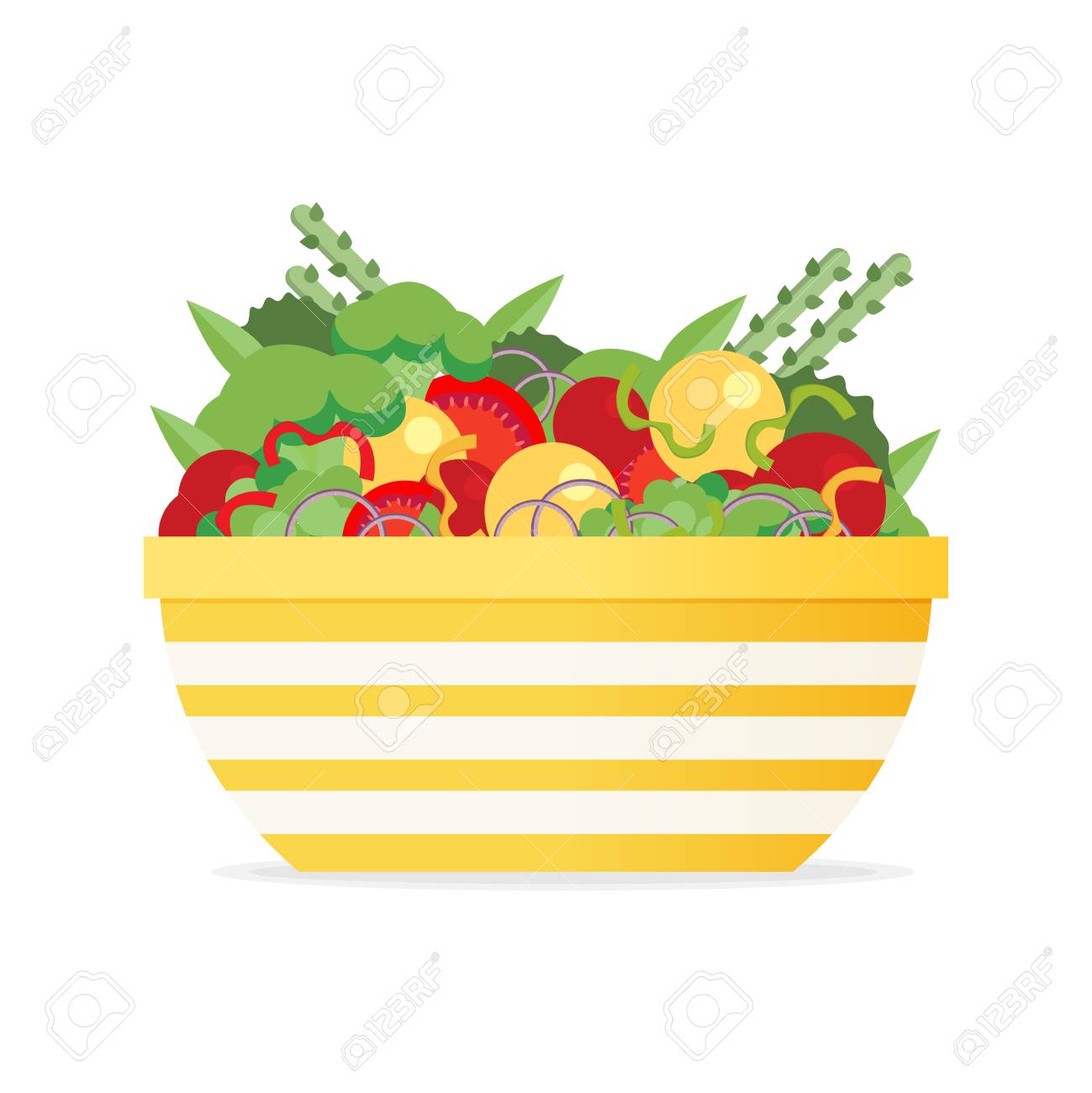 フラット サラダのベクター イラストです のイラスト素材 ベクタ Image フラット サラダのベクター イラストです のイラスト素材 ベクタ Image