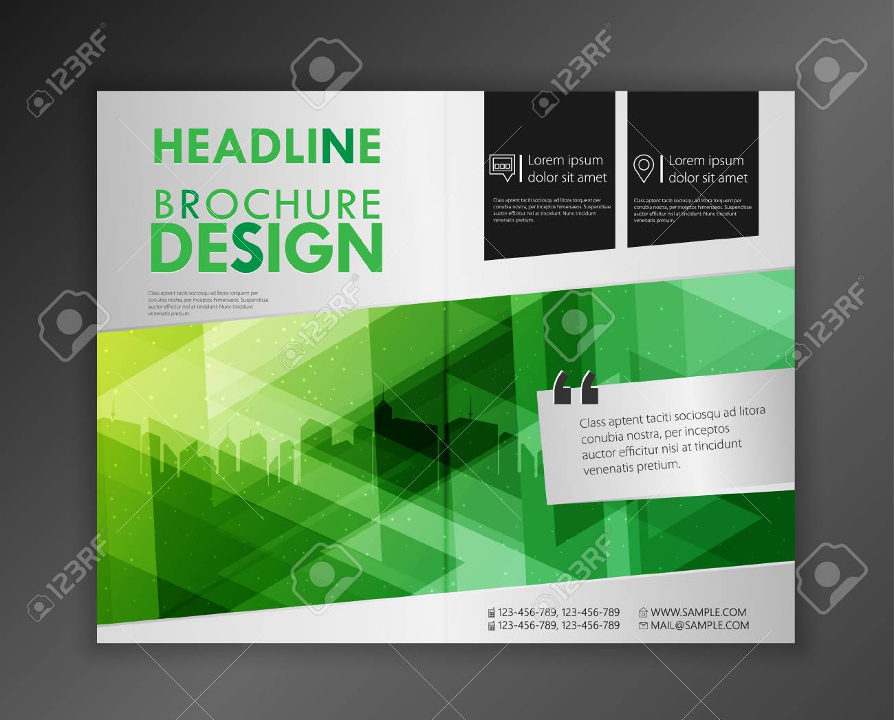 modern vector abstract brochure report or flyer design template