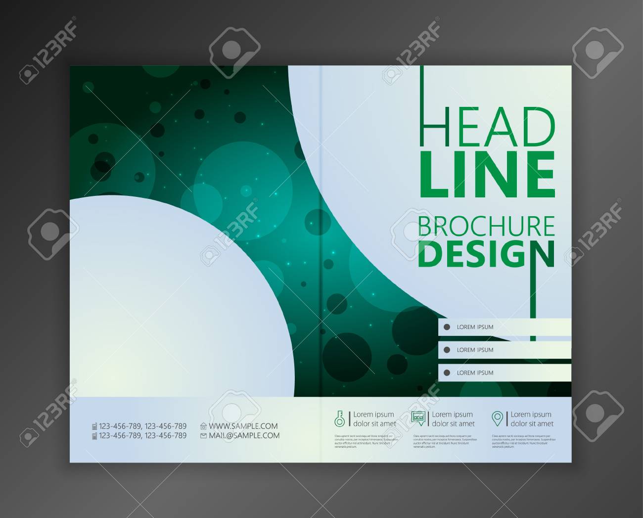 modern vector abstract brochure report or flyer design template