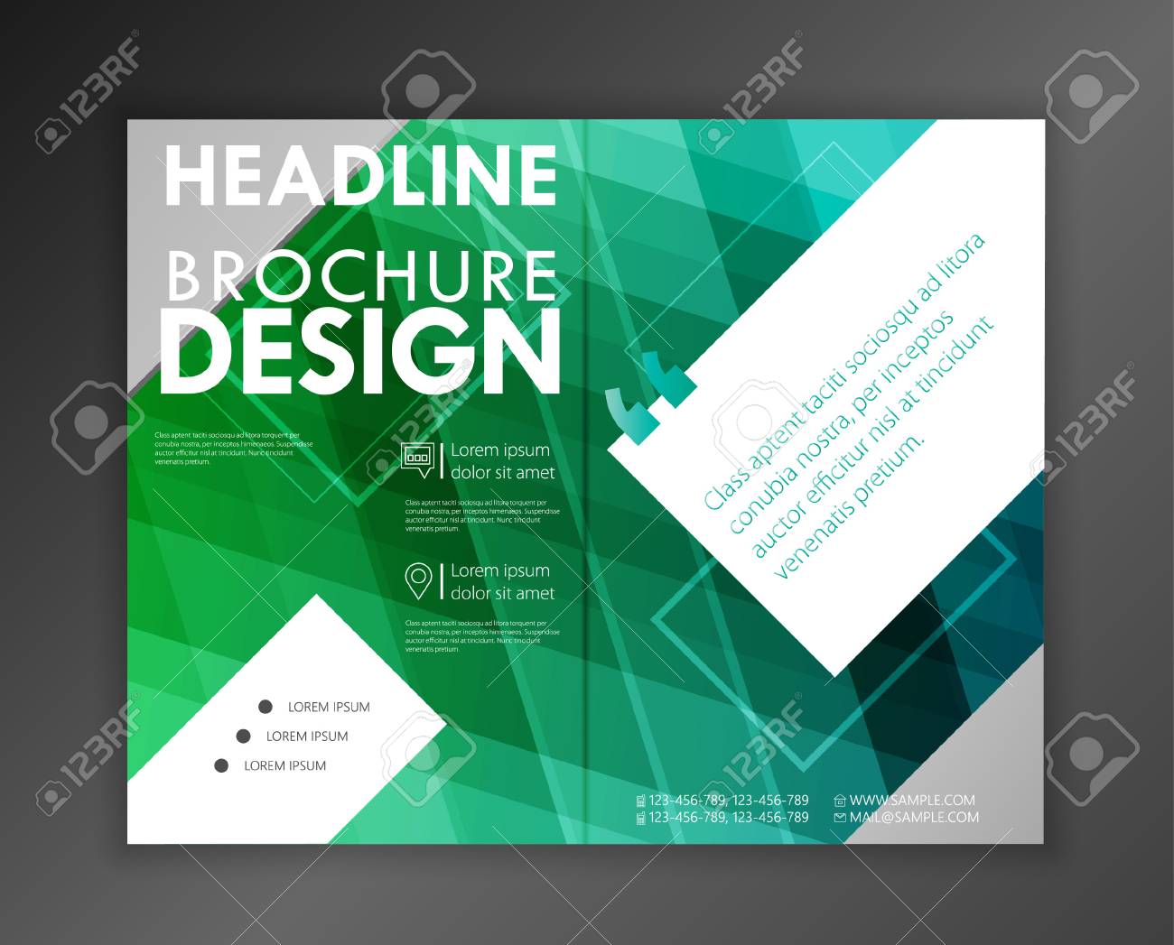 modern vector abstract brochure report or flyer design template