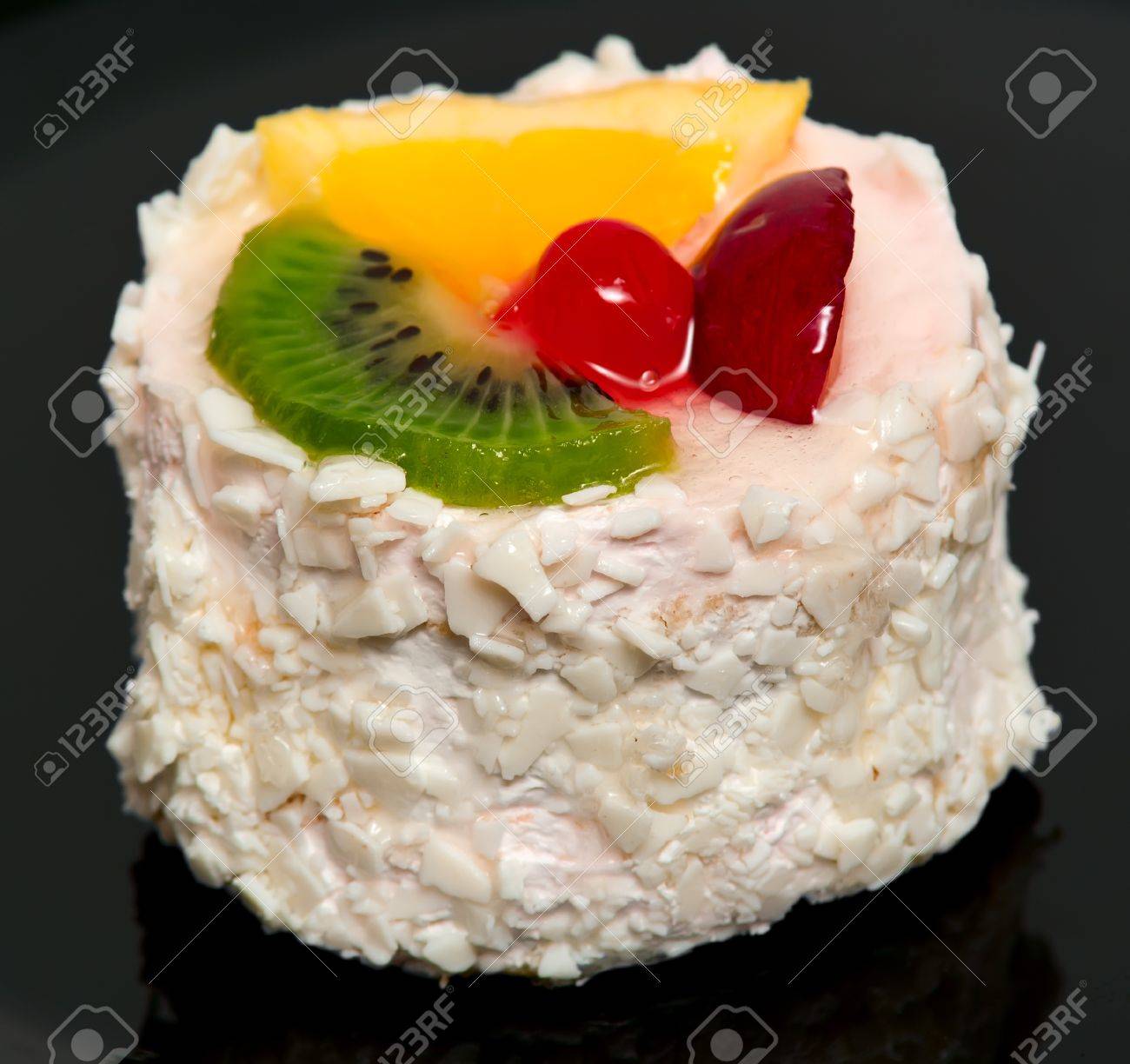 Tutti Frutti Cake With Lemon Kiwi Cherries Plums Stock Photo Picture And Royalty Free Image Image