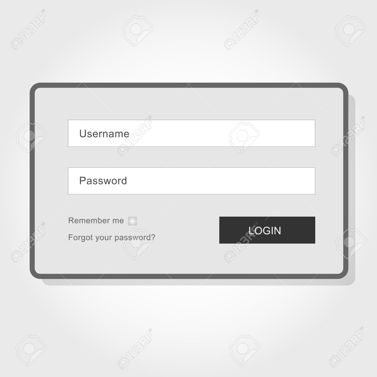 ベクトル ログイン インターフェイス ユーザー名とパスワード