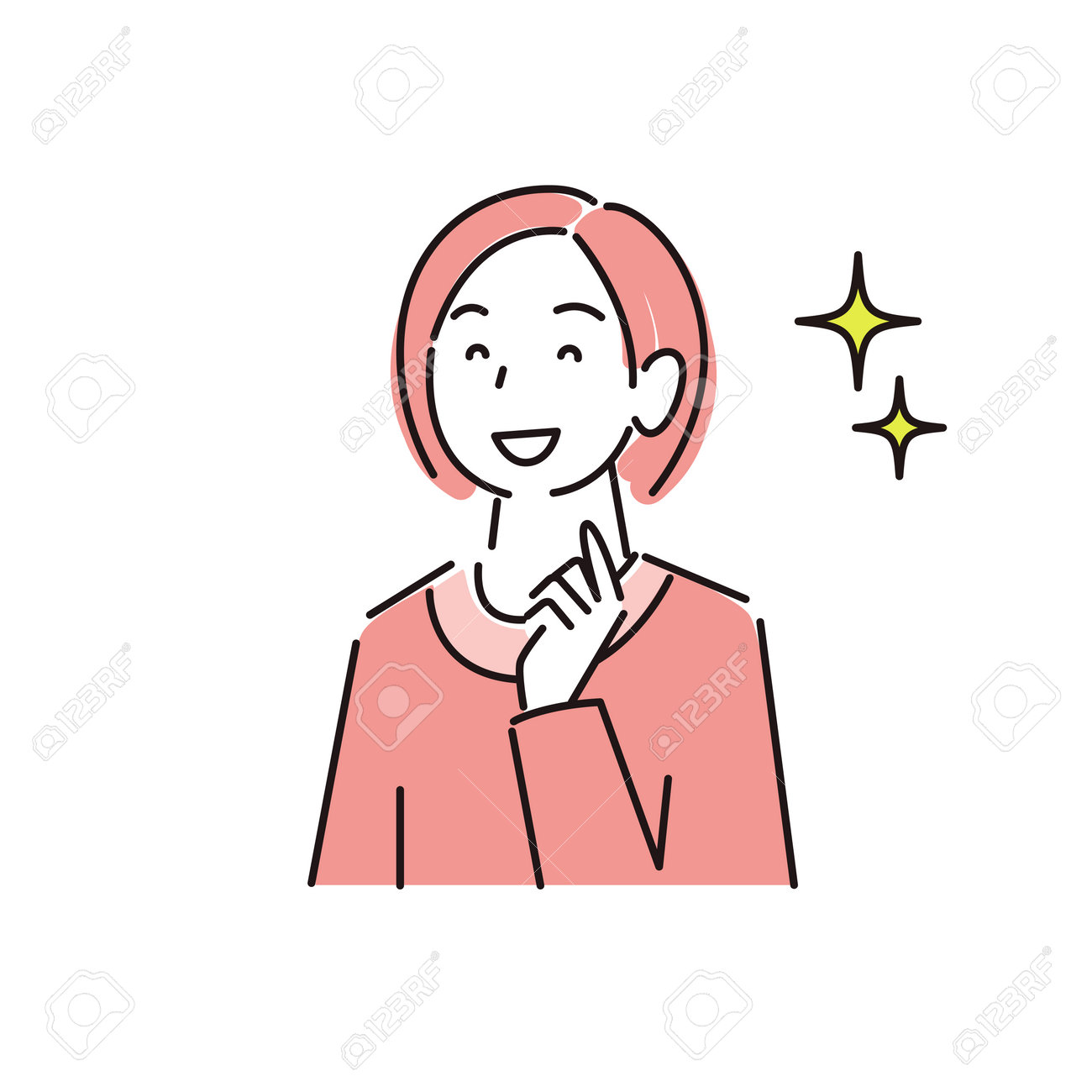 Smiling Woman Moderate Simple Illustration Vector Cute smiling woman simple illustration vector - 164732702 Smiling Woman Moderate Simple Illustration Vector Cute smiling woman simple illustration vector - 164732702
