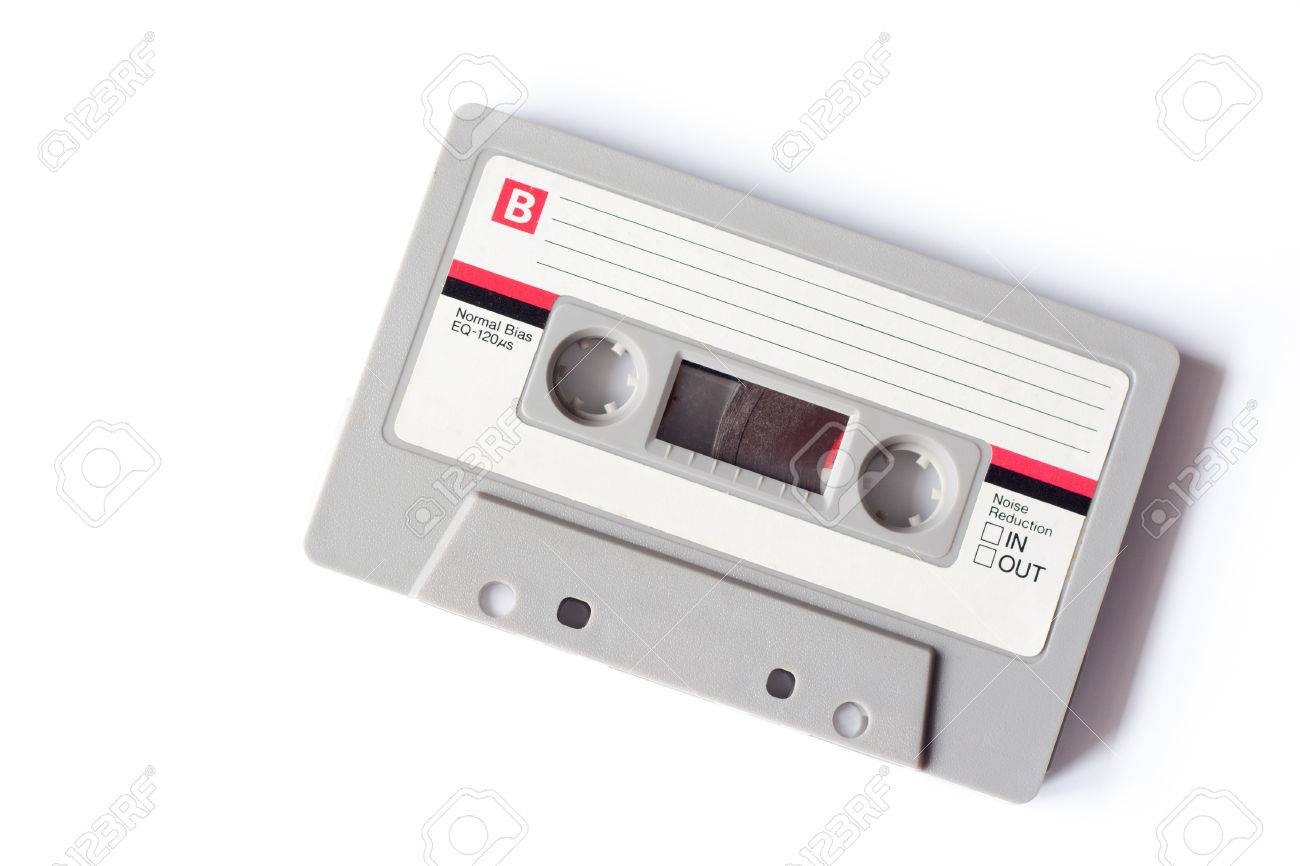 Retro gray and white compact cassette - 53078697 Retro gray and white compact cassette - 53078697