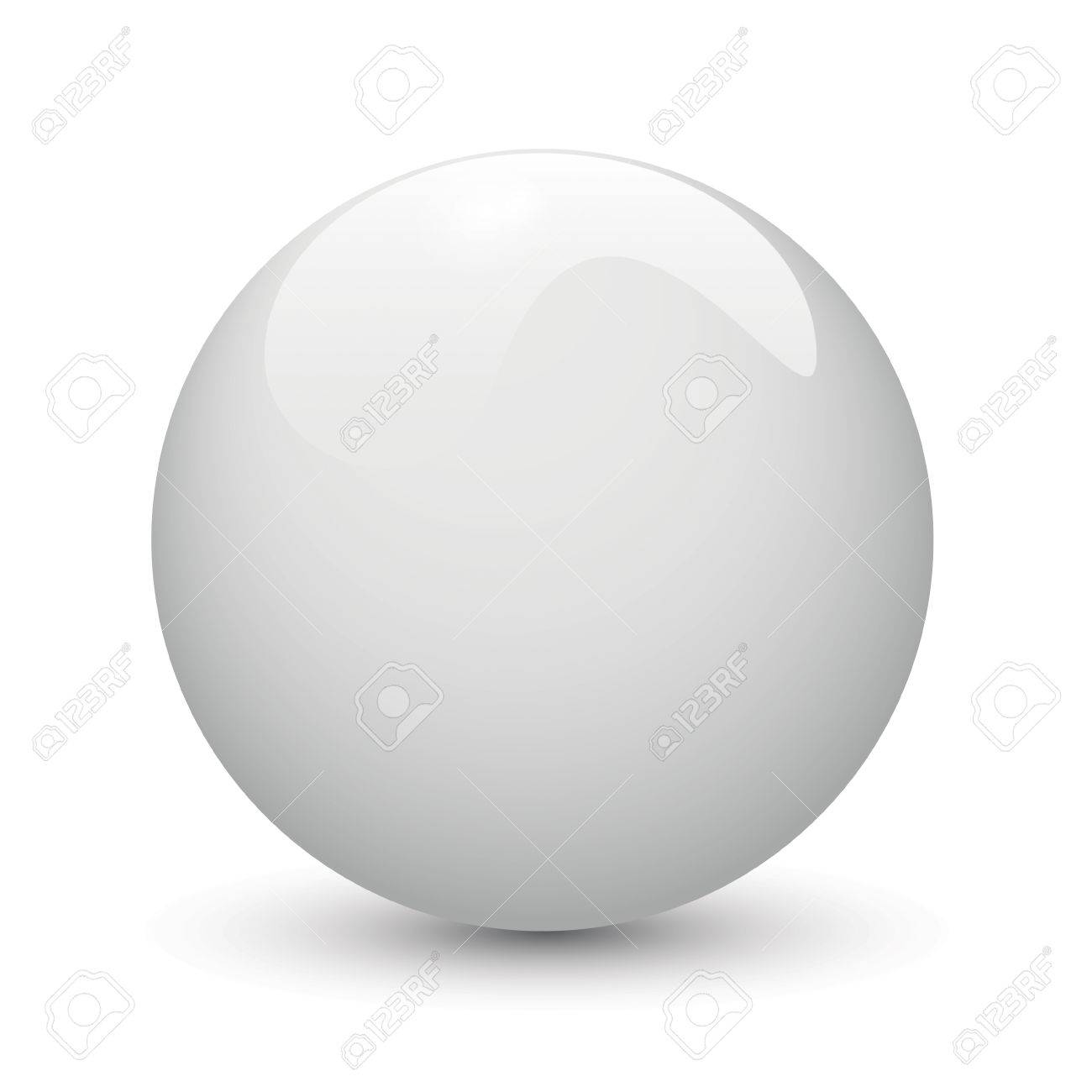 White Glossy Ball On White Background Royalty Free SVG, Cliparts, Vectors,  And Stock Illustration. Image 24930507.