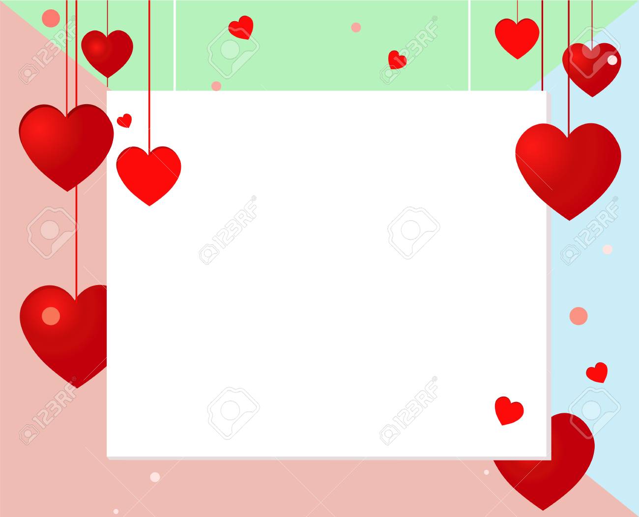 Tarjeta Brillante Con Corazones. Día De San Valentín. Fondo Del Corazón Amor  Y Romántico Ilustraciones Svg, Vectoriales, Clip Art Vectorizado Libre De  Derechos. Image 89193988.