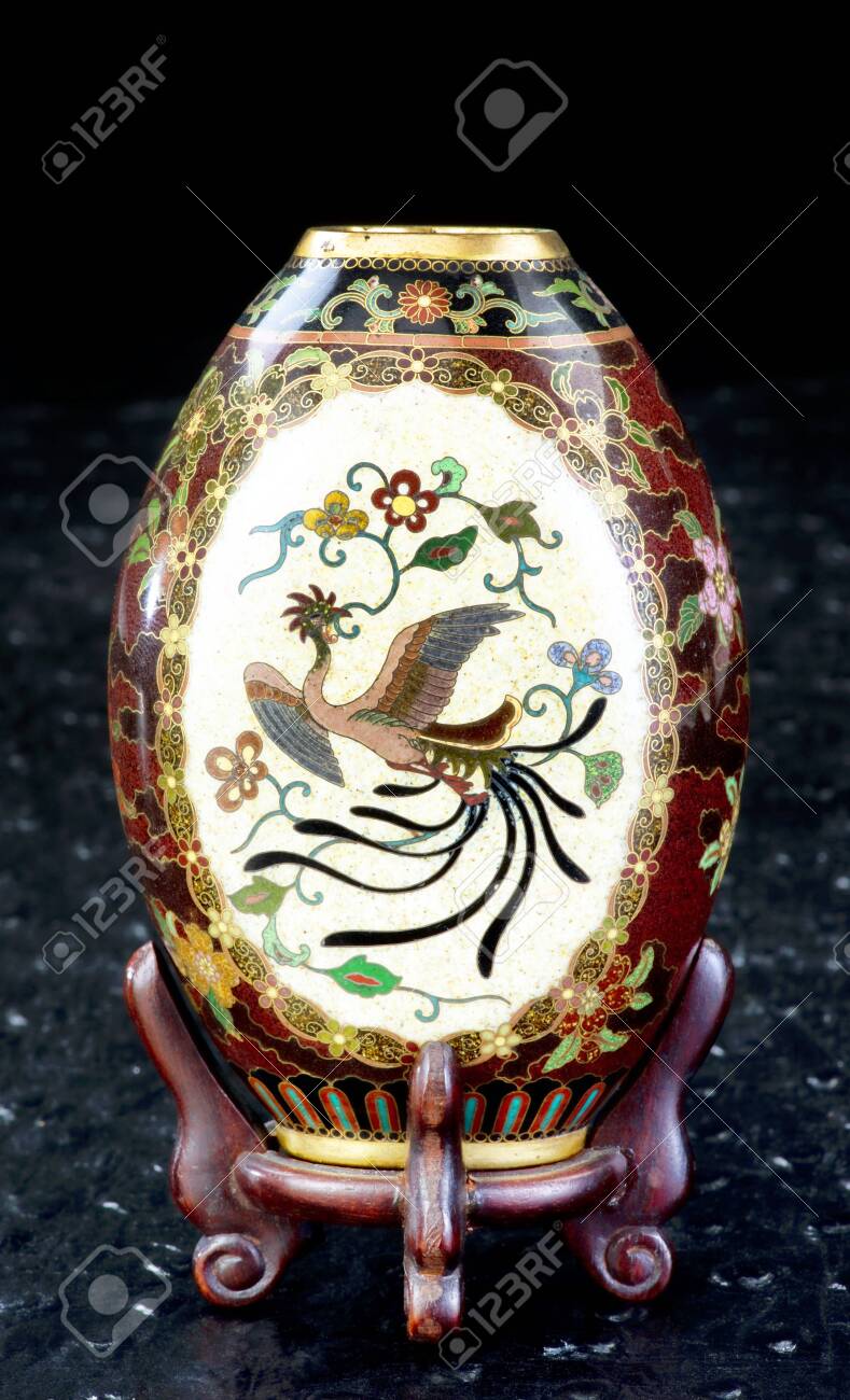 Antique Japanese Cloisonne Vase Made In The Meiji Period Around