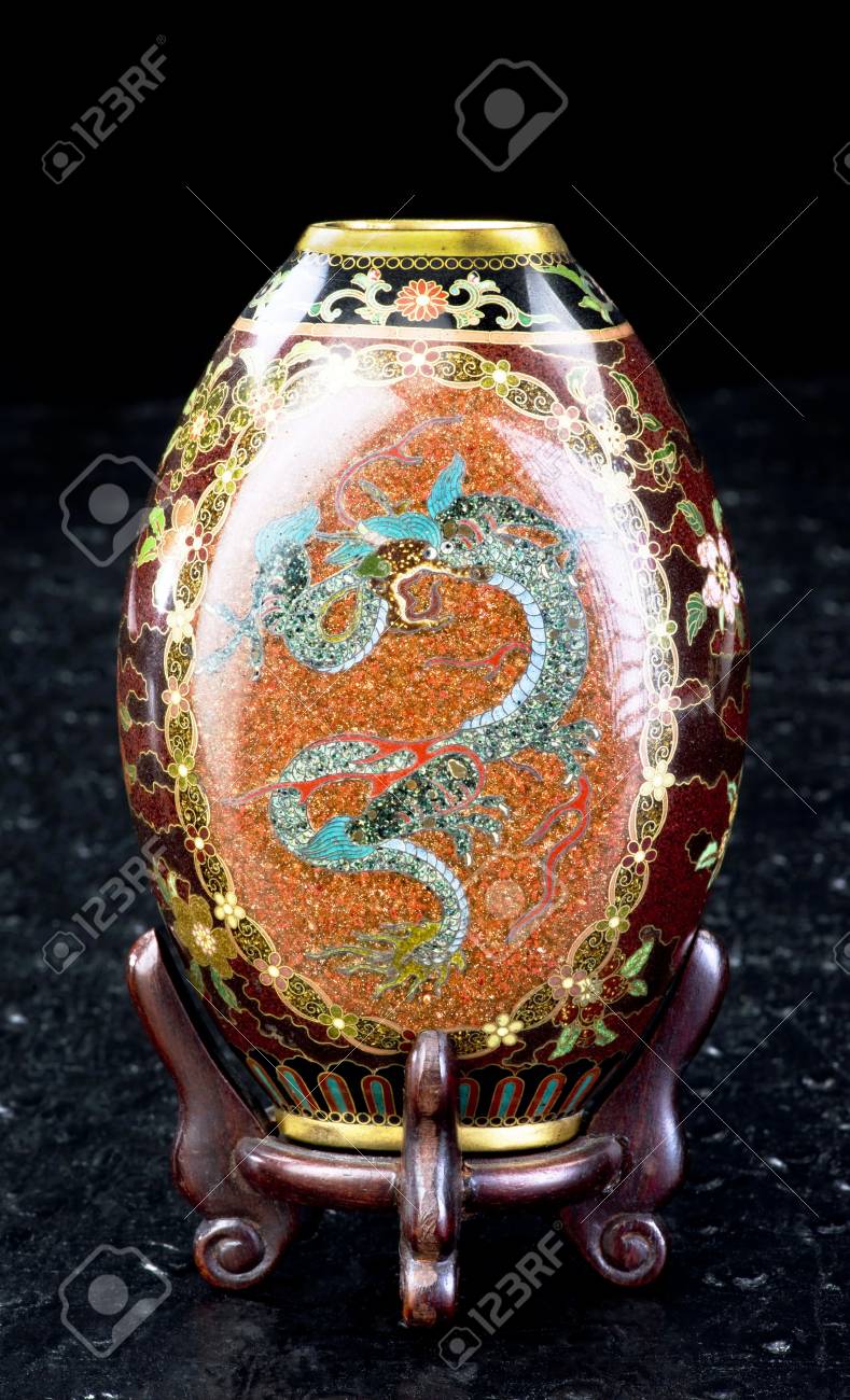 Antique Japanese Cloisonne Vase Made In The Meiji Period Around